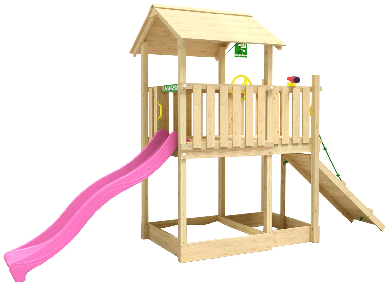 Jungle Gym Spielturm »Drift«, (Set), Spielanlage inklusive Rutsche mit Wasseranschluss