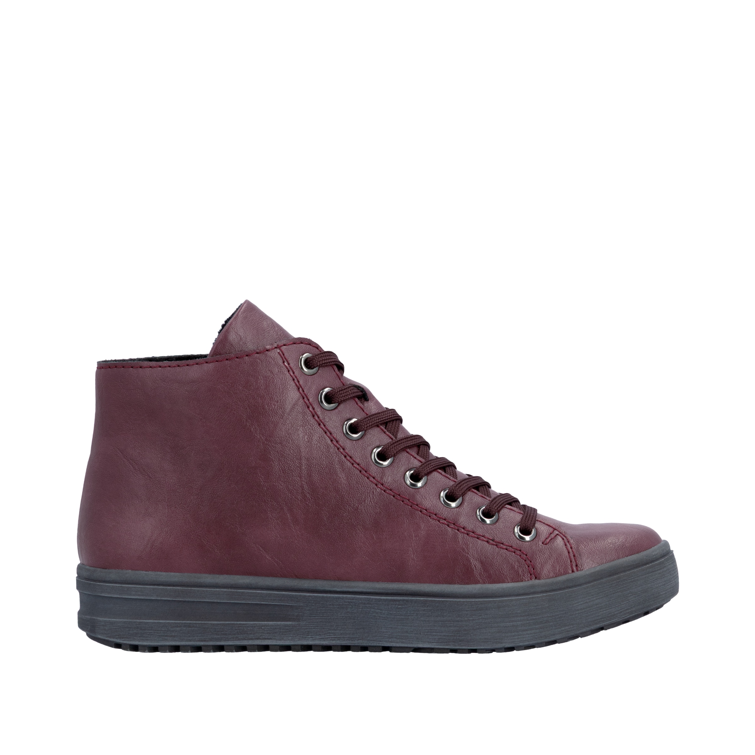 Rieker Schnürboots  High Top-Sneaker, Herbstschuh mit dezenten Ziernähten
