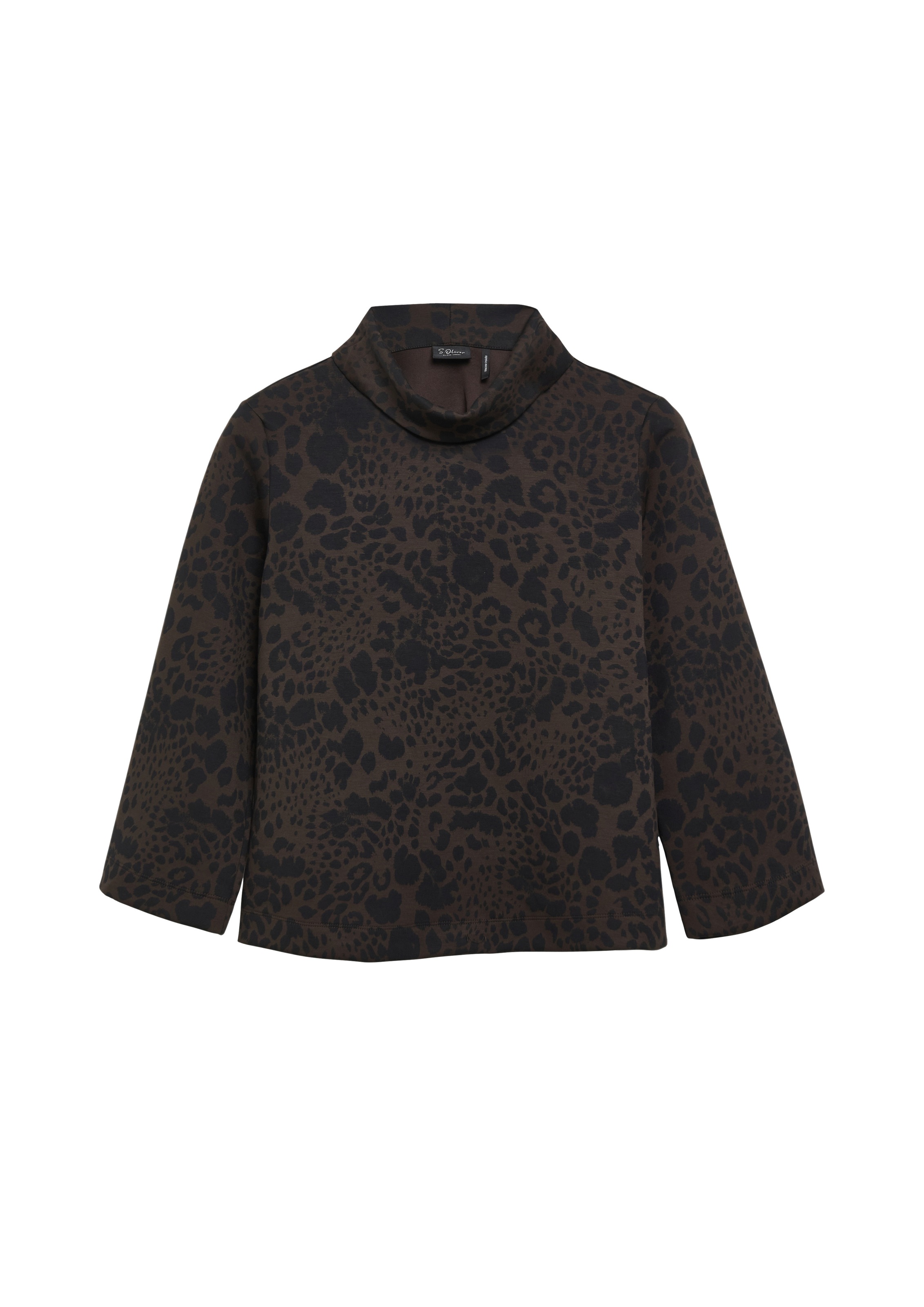 s.Oliver BLACK LABEL Sweatshirt , mit Allover Animalprint, mit Rollkragen
