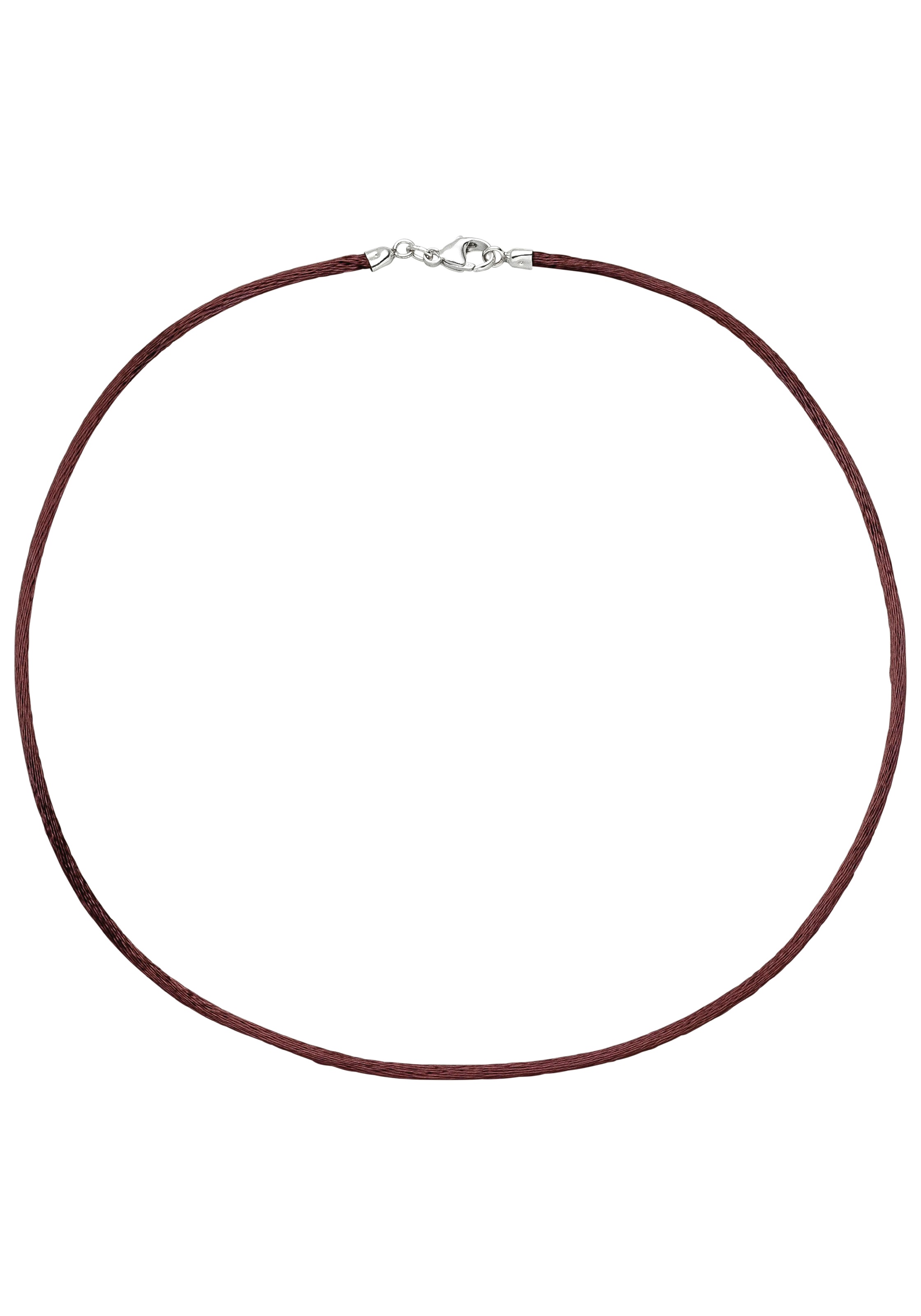 JOBO Kette ohne Anhänger Seidenkette braun 42 cm 2 8 mm