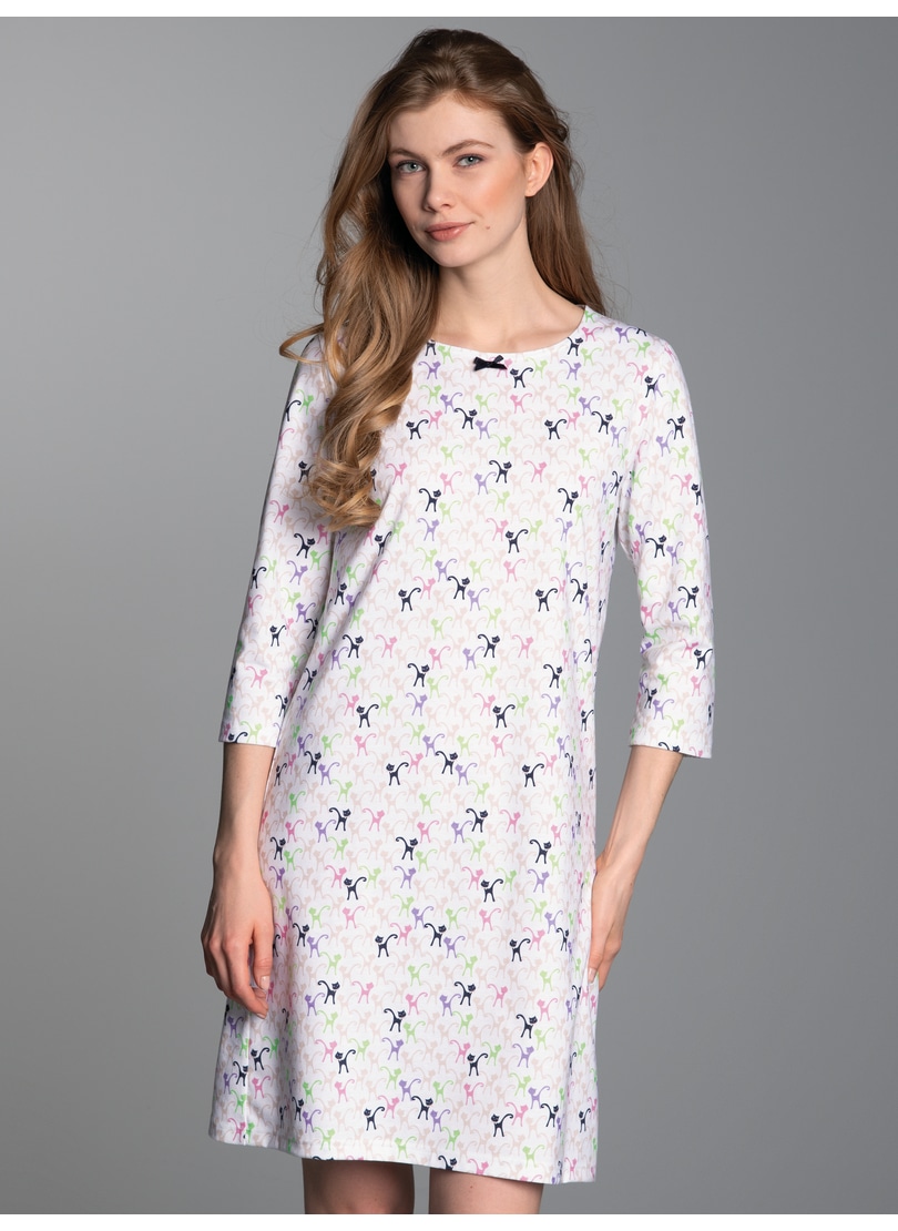 Trigema Nachthemd "TRIGEMA Nachthemd mit Allover-Katzen-Print" 1 Stk. tlg. günstig online kaufen