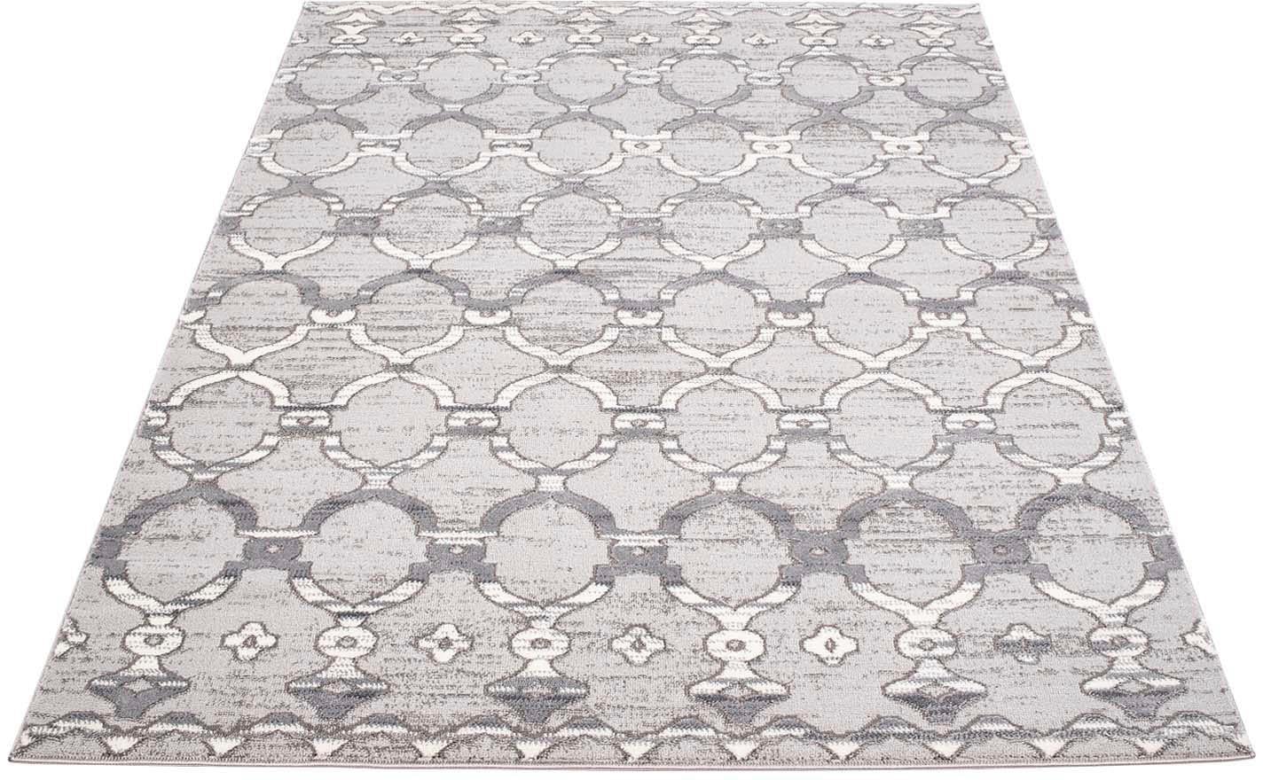 Carpet City Teppich »Platin 7885«, rechteckig, Kurzflor, Marokkanisch, Glänzend durch Polyester