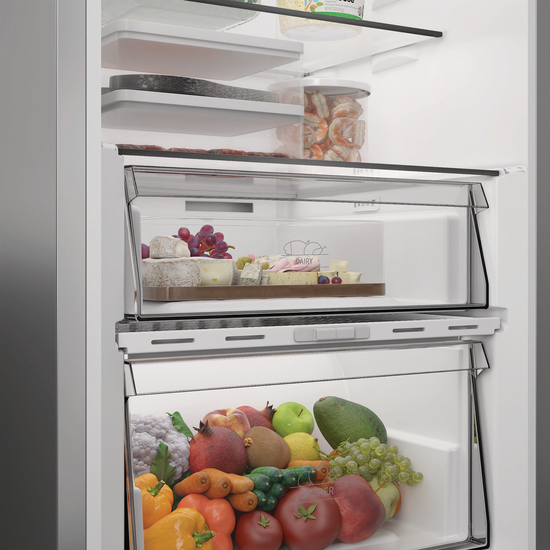 BAUKNECHT Kühlschrank KR 186GD IN »KR 186GC IN« 186,5 cm hoch 59,7 cm breit SmoothFit - 90°-Türöffnung für mehr Komfort