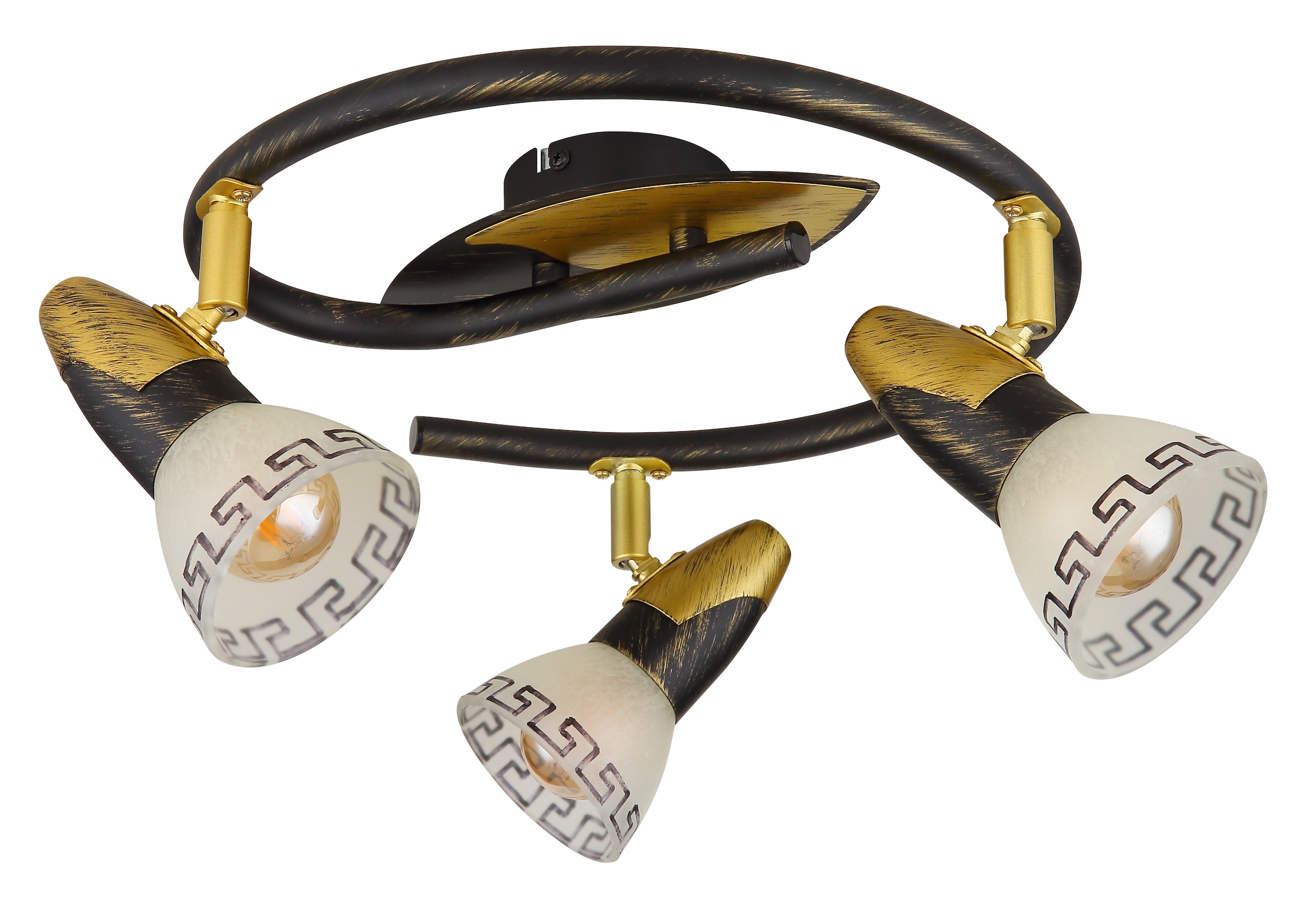 GLOBO LIGHTING Deckenstrahler »NOVARA«, Leuchtmittel E14 | ohne Leuchtmittel, Deckenspot/goldfarben/Wohnzimmer/Flur/ø: 300mm