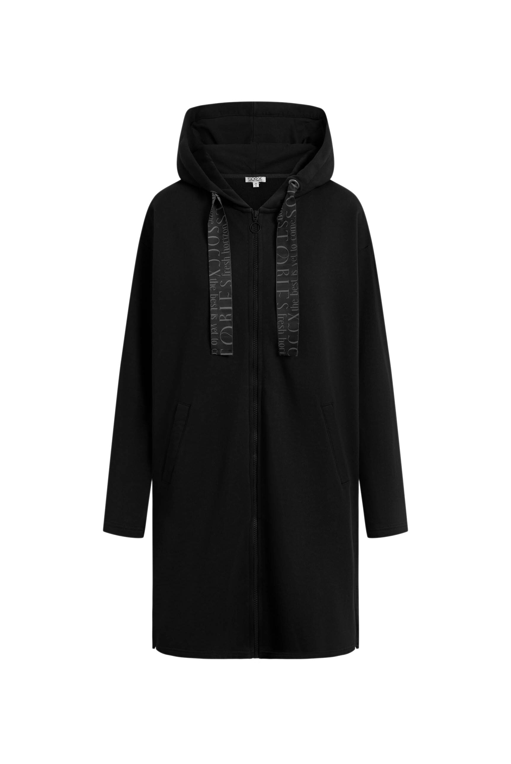 SOCCX Kapuzensweatjacke mit Seitenschlitze günstig online kaufen