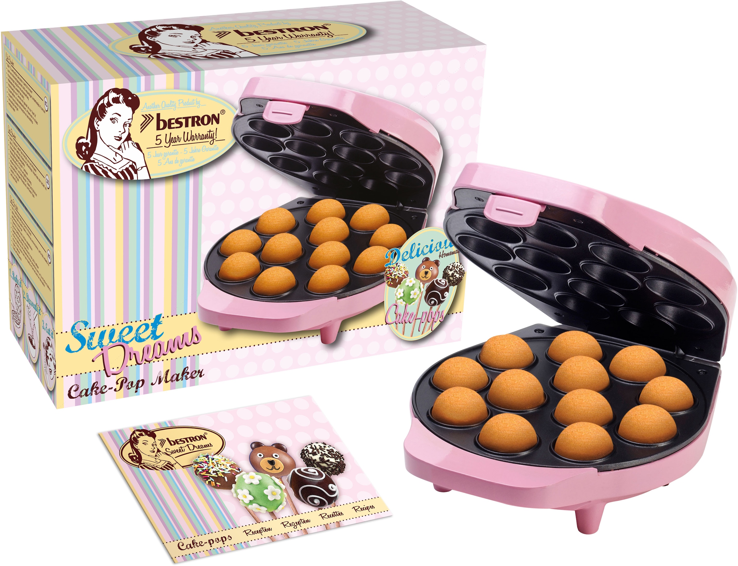 bestron Cakepop-Maker »DCPM12 im Retro Design ...