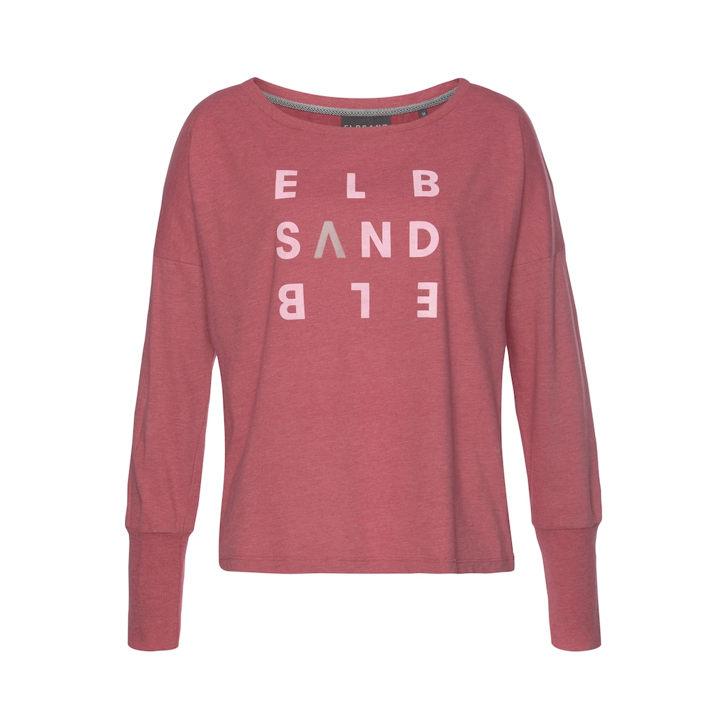 Elbsand Longsleeve »Ingrun«, mit Logodruck vorne, Langarmshirt aus Baumwoll-Mix, sportlich-casual