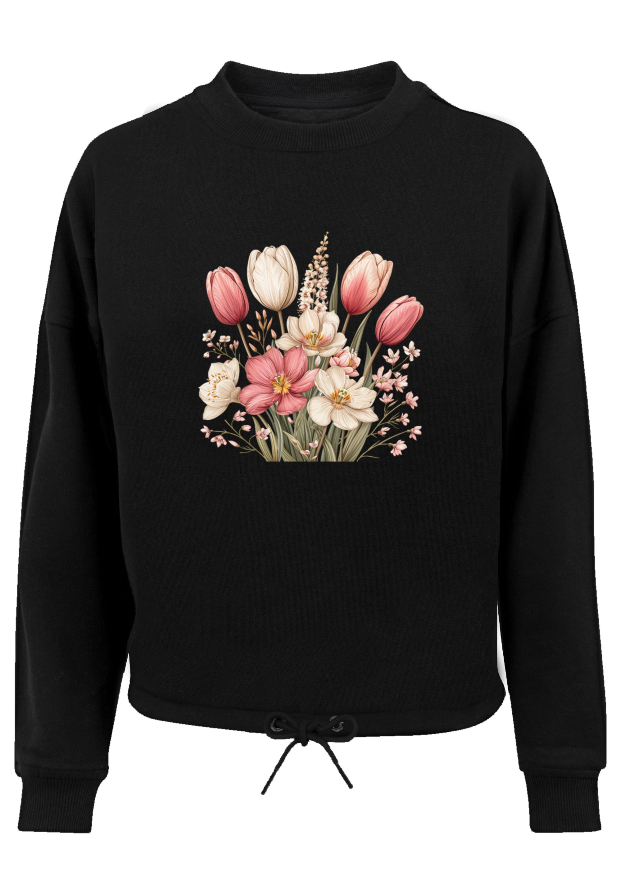 F4NT4STIC Sweatshirt »Rosa weißer Frühlingsblumenstrauß«, Premium Qualität
