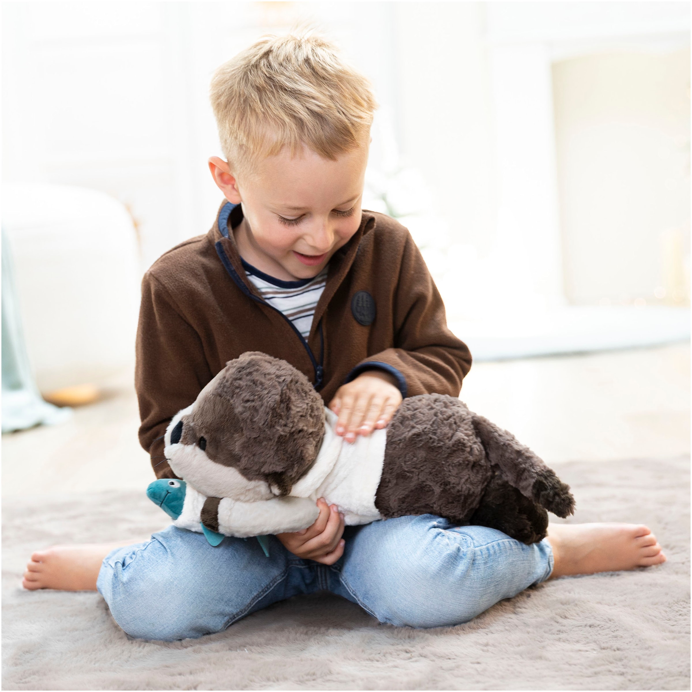 Nici Kuscheltier »Winter, Otter Ophelio mit Fisch 35cm liegend«