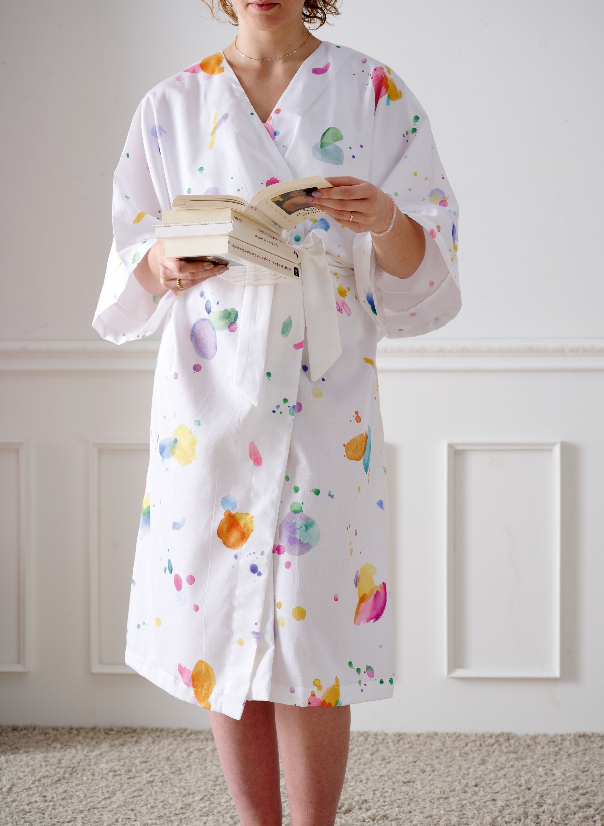 APELT Kimono "Kleks 120x105 col. 80" 2 Stk. Kimono mit Bindeband Größe120x1 günstig online kaufen