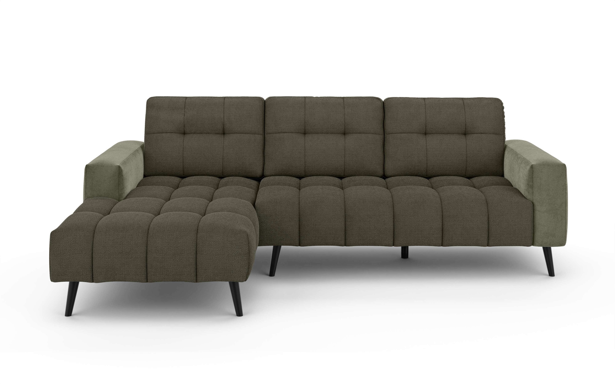 INOSIGN Ecksofa »SERINE mit Recamiere rechts/links bestellbar, Maße B/H/T 253/91/161 cm« L-Form mit Wellenunterfederung, 3 Rückenkissen, ohne Bettfunktion