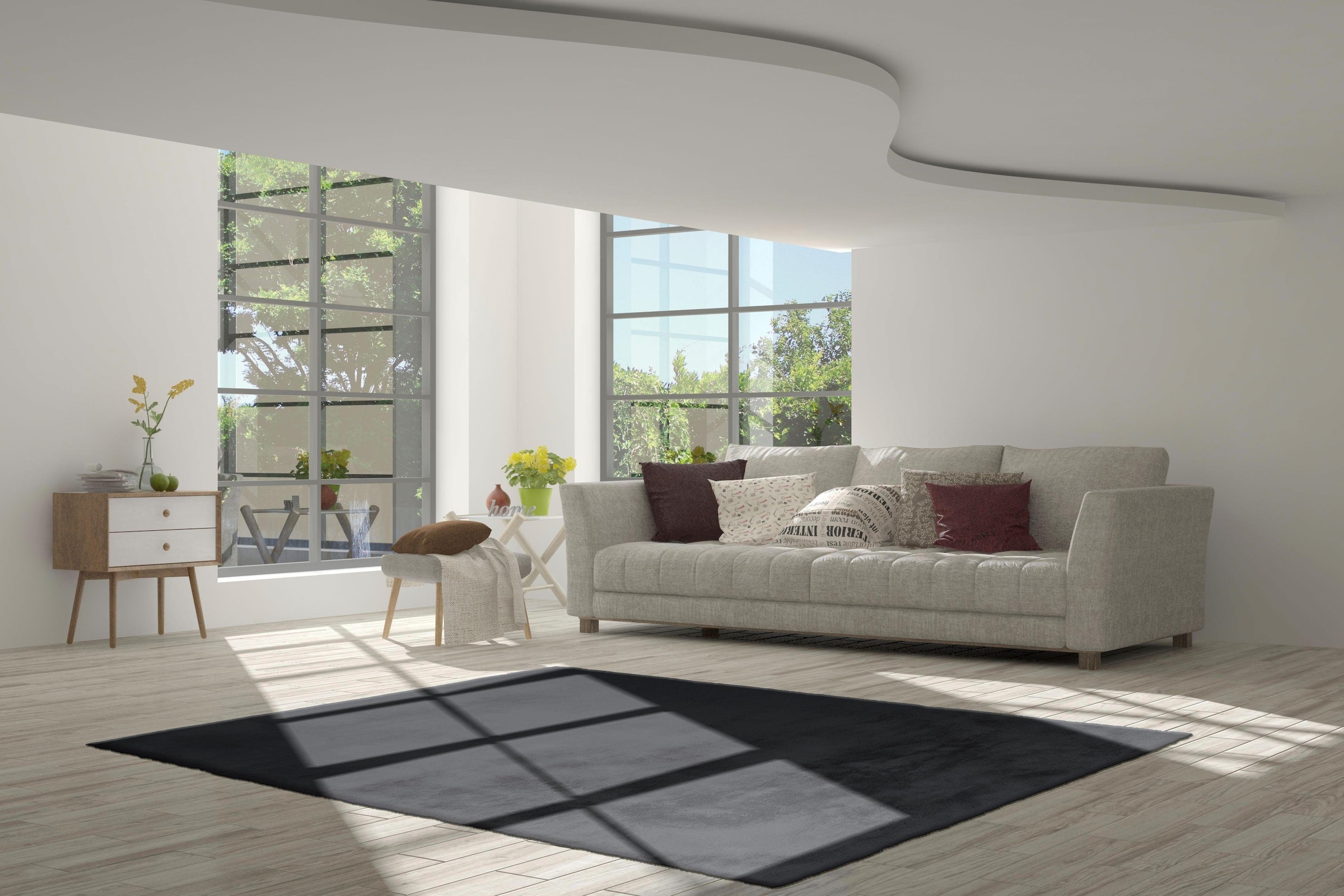 calo-deluxe Hochflor-Teppich »Vogesen 212«, rechteckig, 45 mm Höhe, Kunstfell, Wohnzimmer