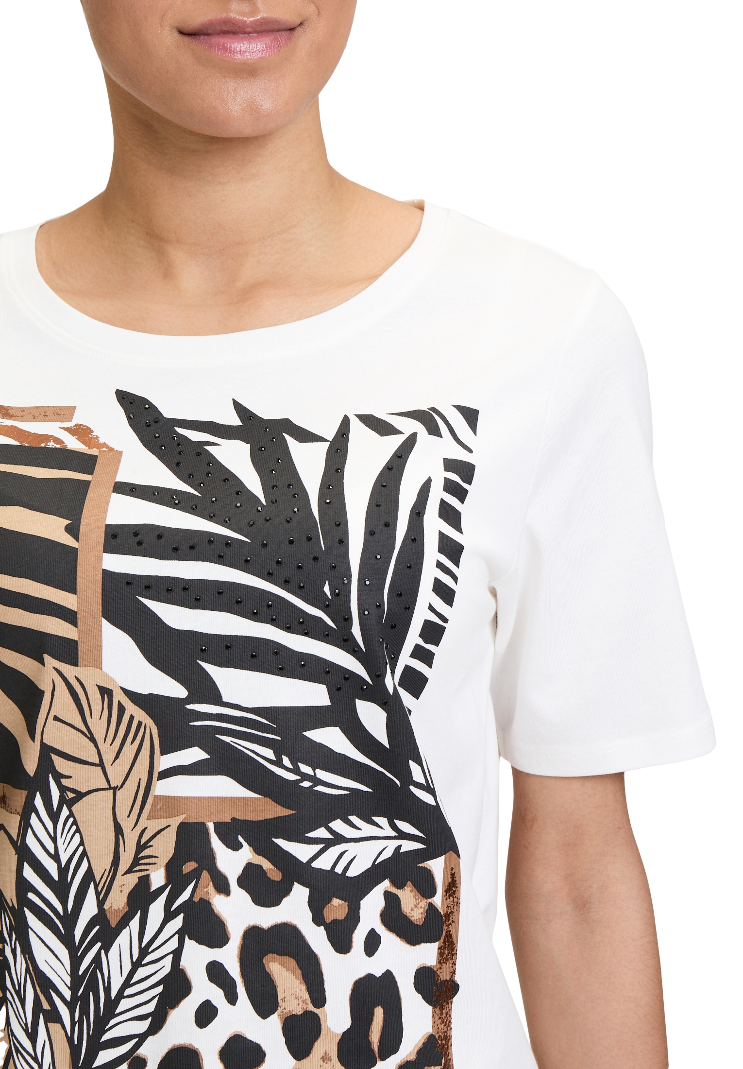 Betty Barclay Kurzarmshirt »Betty Barclay Damen Basic Shirt mit Placement«, (1 tlg.), Druck