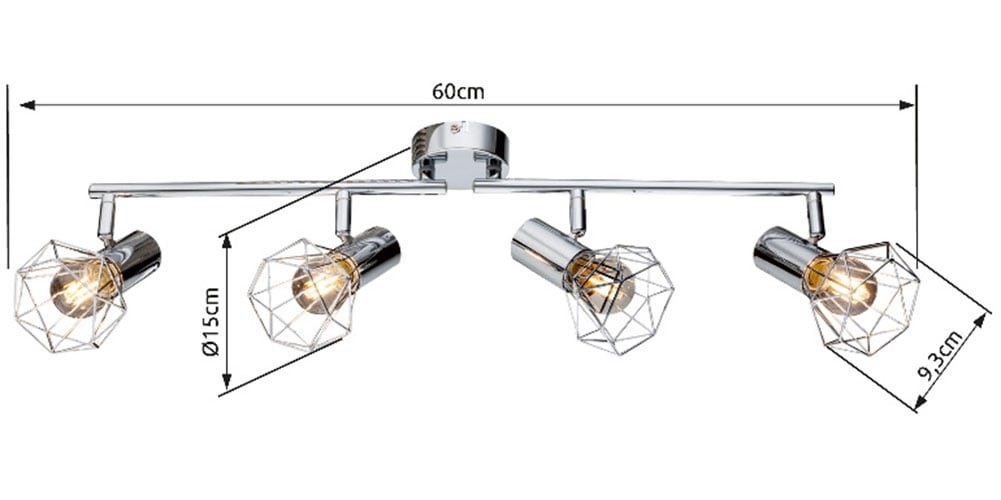 GLOBO LIGHTING Deckenstrahler »XARA I«, Leuchtmittel E14 | ohne Leuchtmittel, Deckenstrahler/Metall/Flur/Wohnzimmer/Schlafzimmer