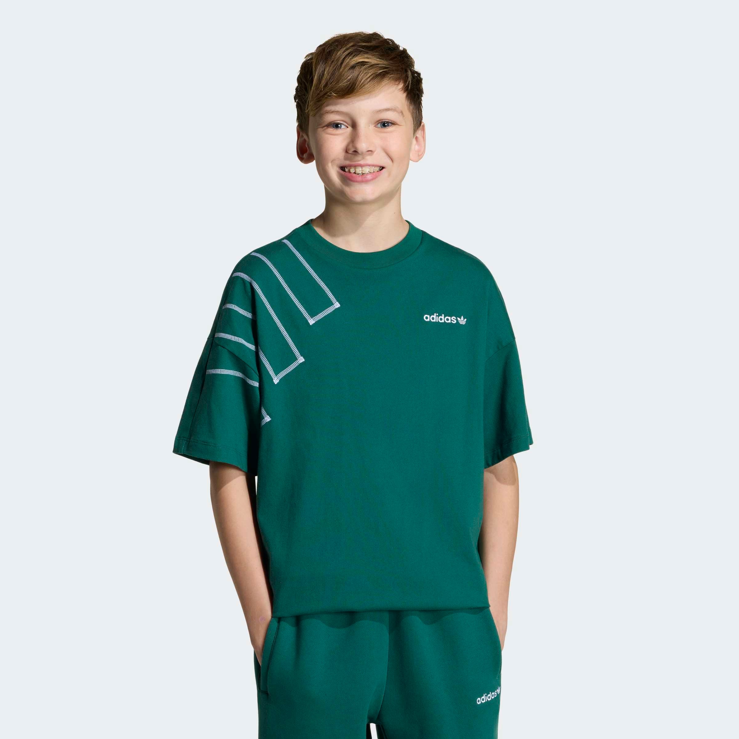 adidas Originals T-Shirt »LOOSE BLOCKED« für Kinder, mit Rundhalsausschnitt, ohne Verschluss, aus Baumwolle