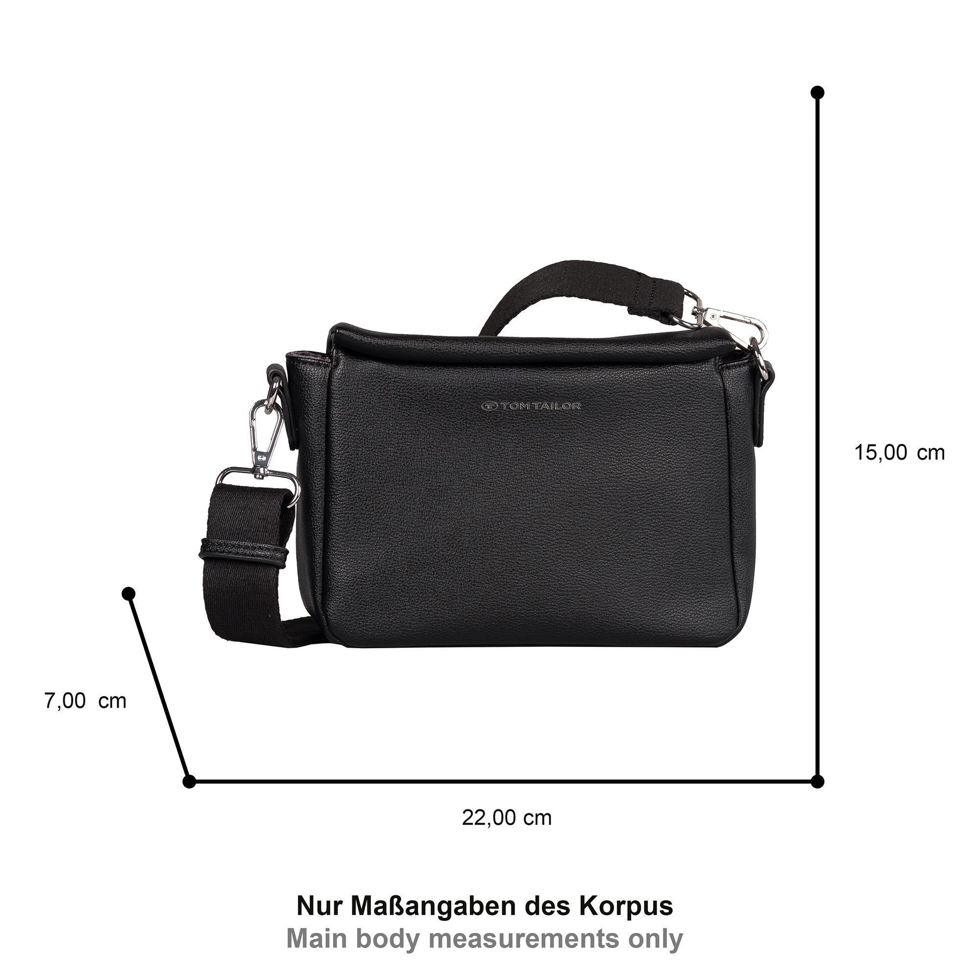 TOM TAILOR Umhängetasche "Rella" aus fein genarbtem Material mit farblich p günstig online kaufen