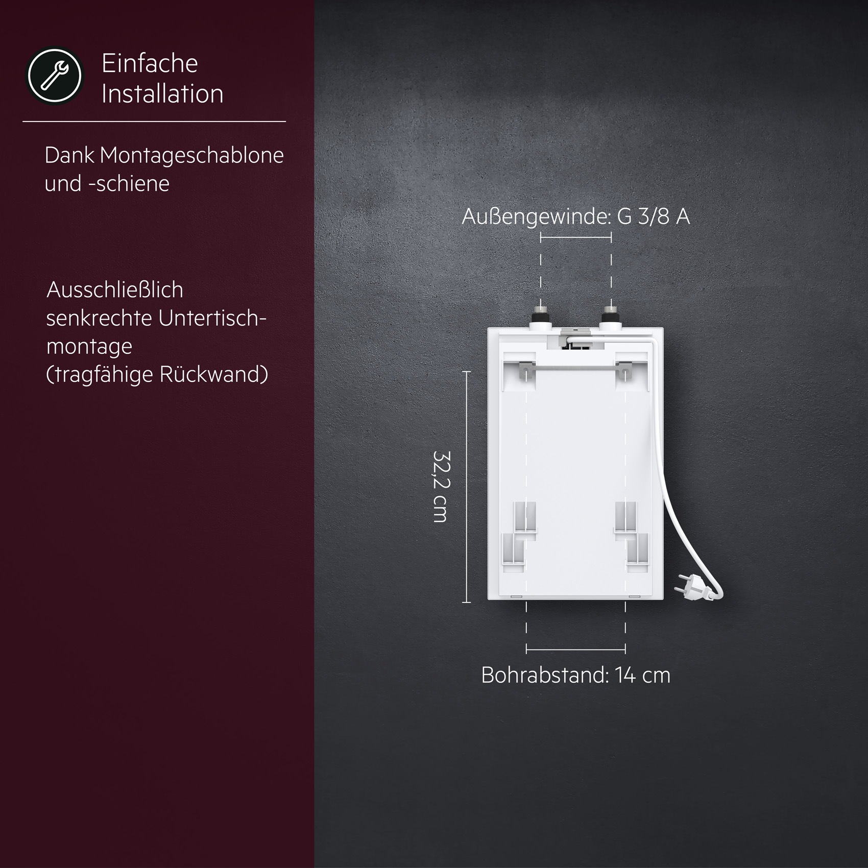 AEG Haustechnik Kleinspeicher »Huz 5 Basis, Untertischboiler 5 Liter« Niederdruck , mit Stecker