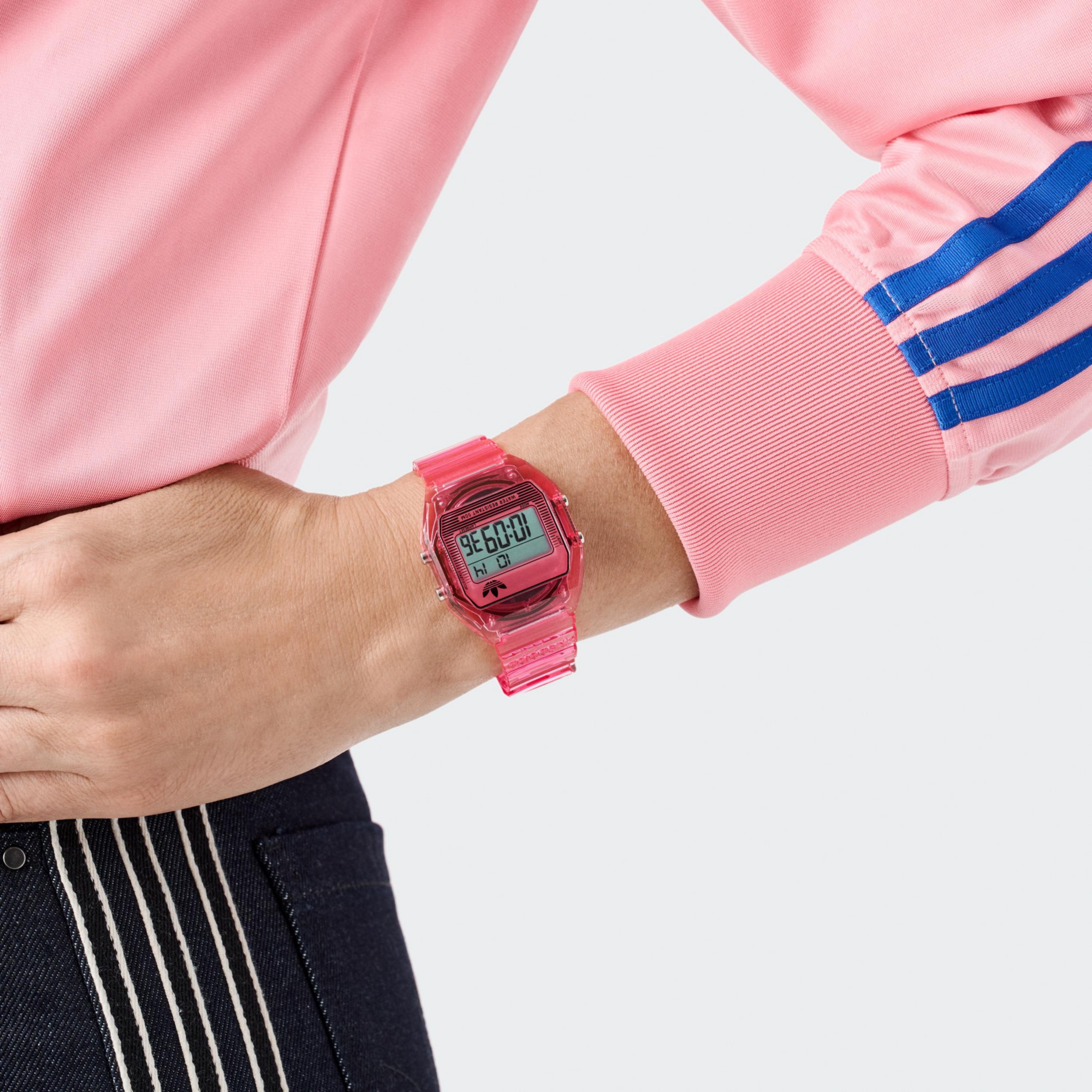 adidas Originals Digitaluhr »DIGITAL TWO CRYSTAL«, Quarzuhr, Armbanduhr, Herrenuhr, Damenuhr, Resinarmband