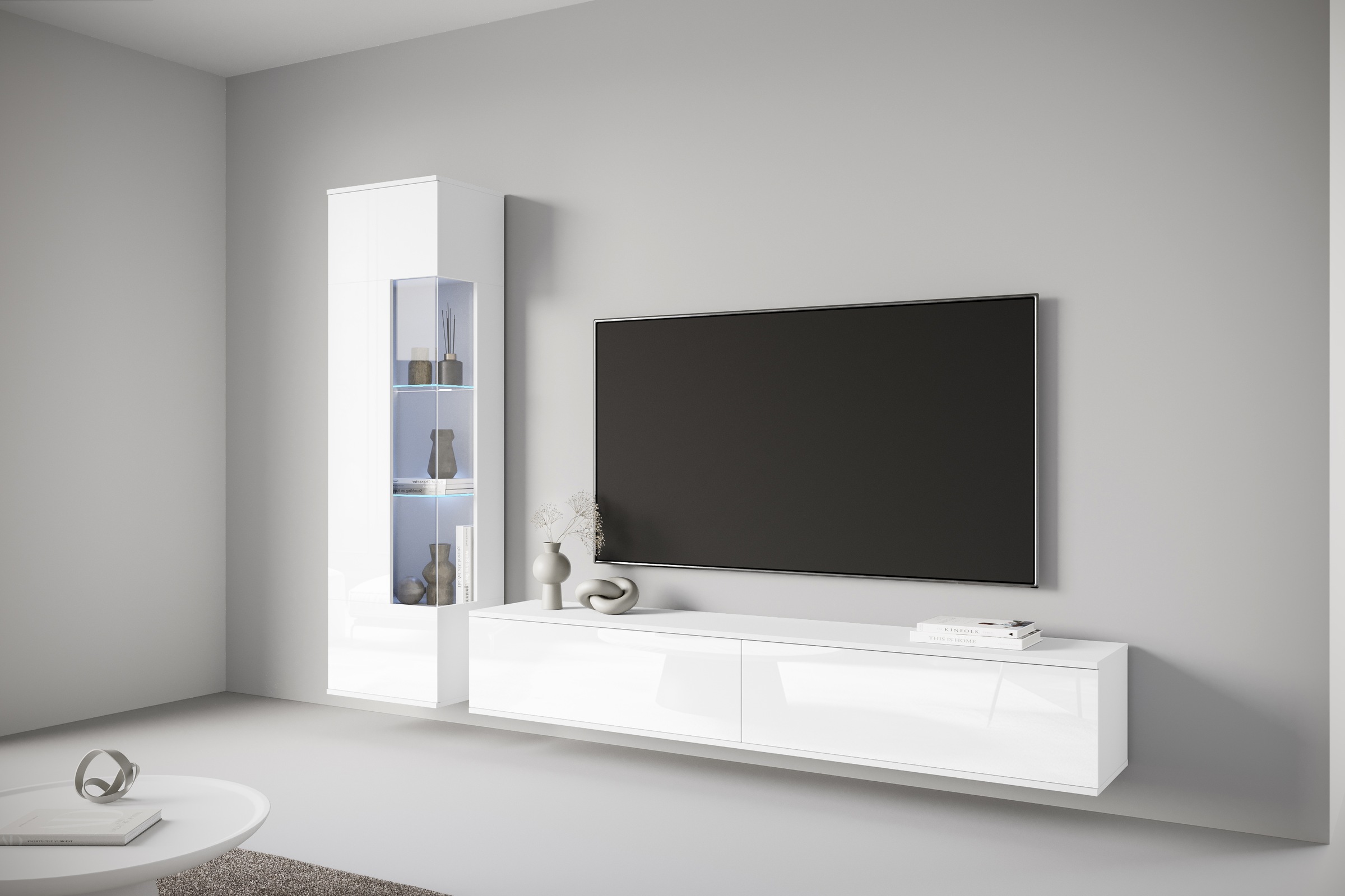 OTTO home Wohnwand "Kenia, Vitrine Türanschlag links/rechts wechselbar" Kom günstig online kaufen