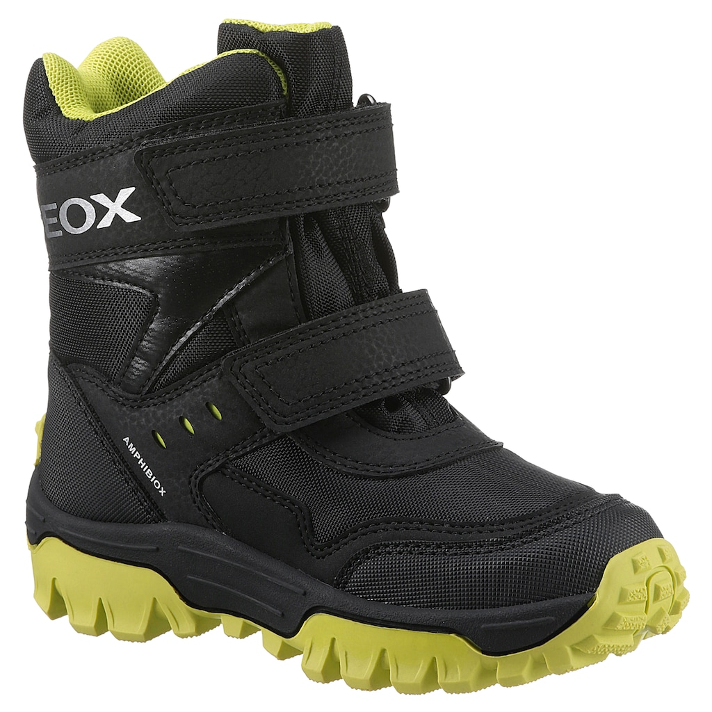 Geox Winterstiefel »J HIMALAYA BOY B ABX«, Klettstiefel, Kindergarten Schuh mit praktischem Wechselfußbett