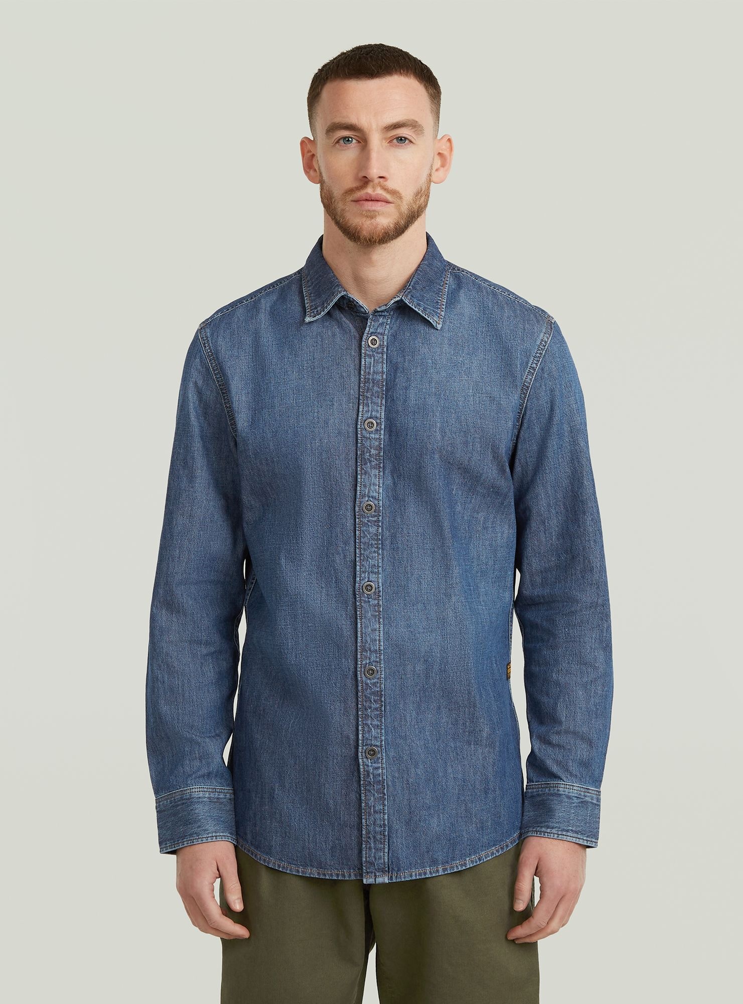 G-STAR Langarmshirt "Clean Slim Hemd" günstig online kaufen