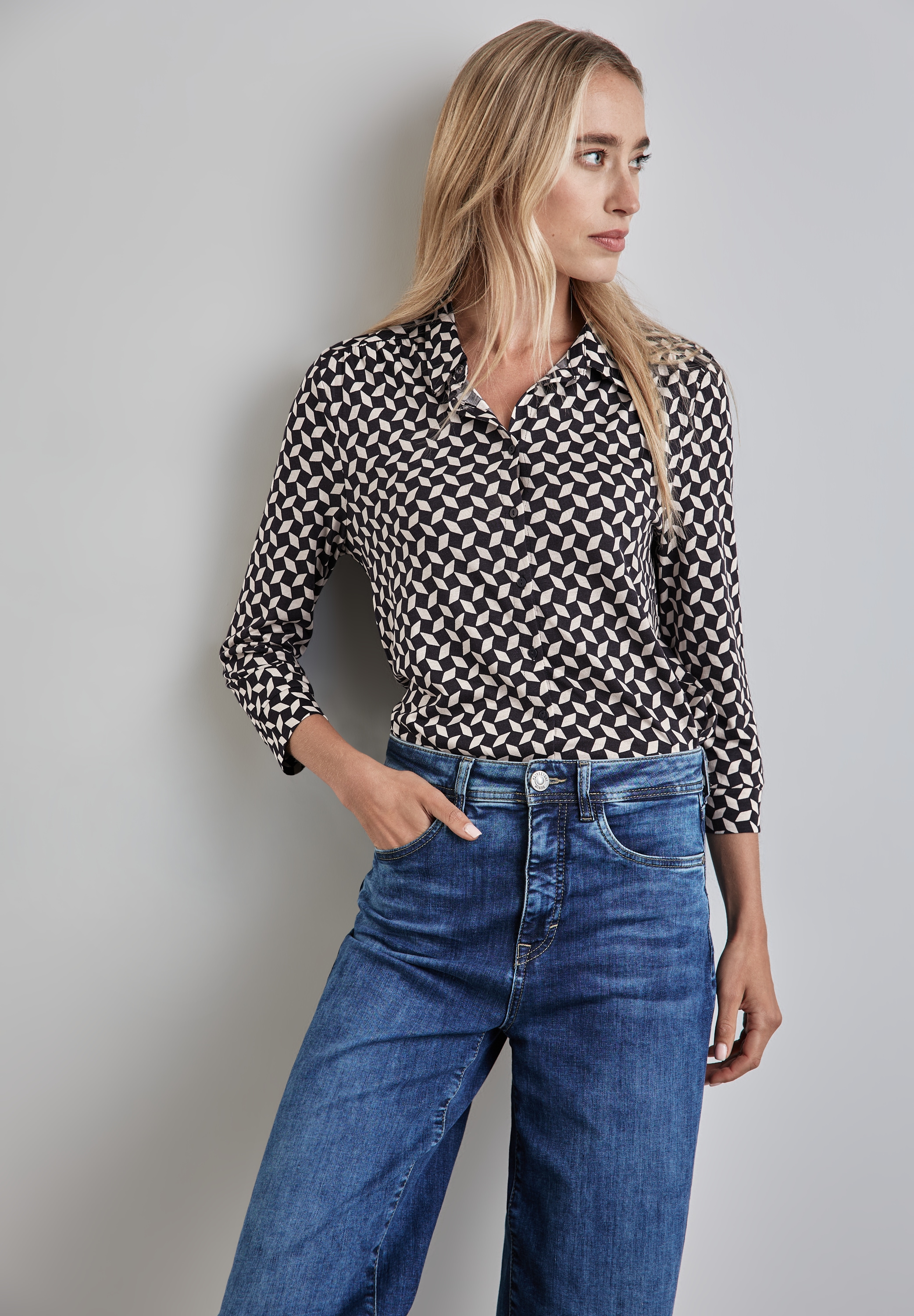 STREET ONE Shirtbluse, mit Allover-Muster günstig online kaufen