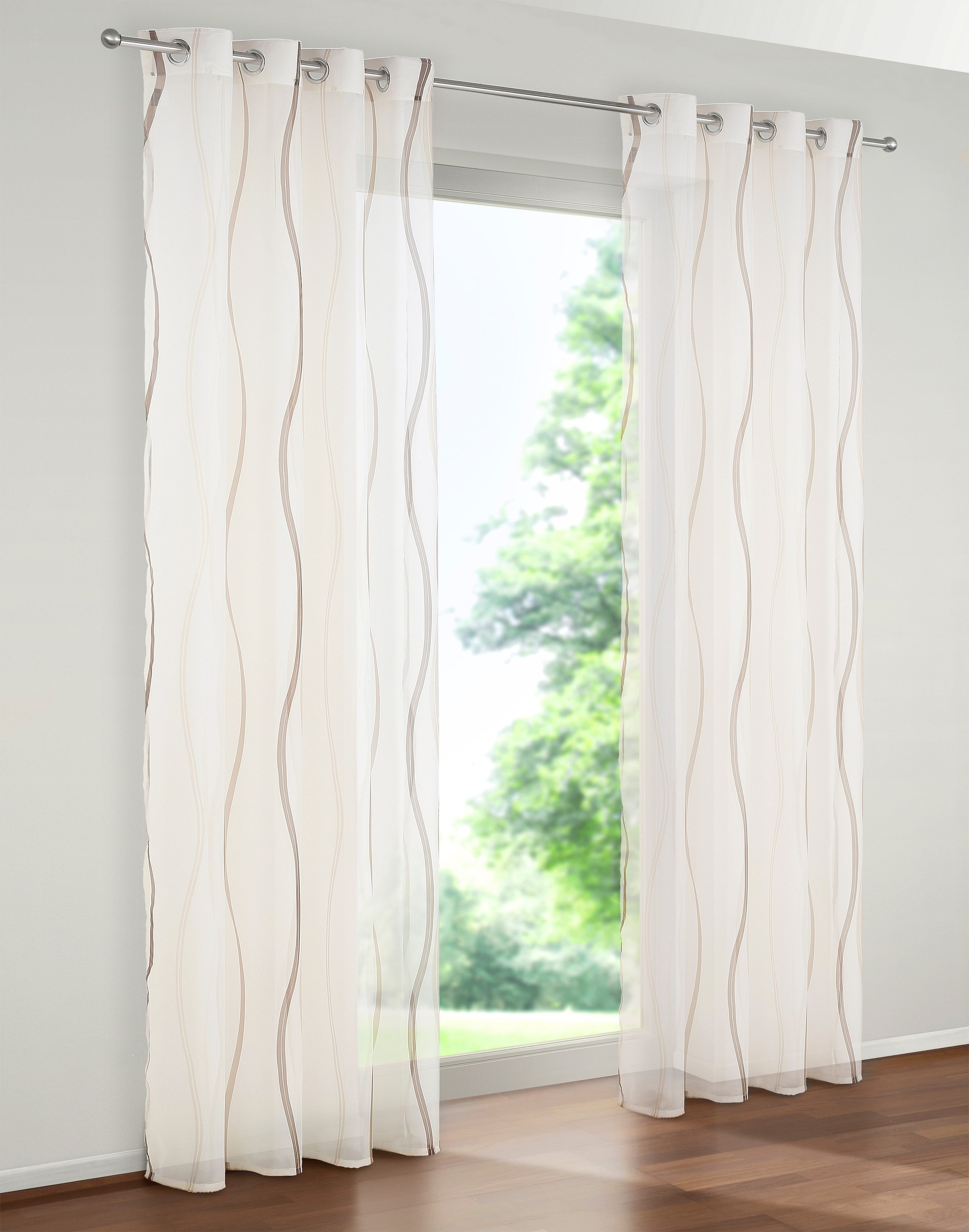 (2 Wellen Voile, 2-er transparent, »Dimona«, St.), Set, Polyester, my BAUR | Gardine home