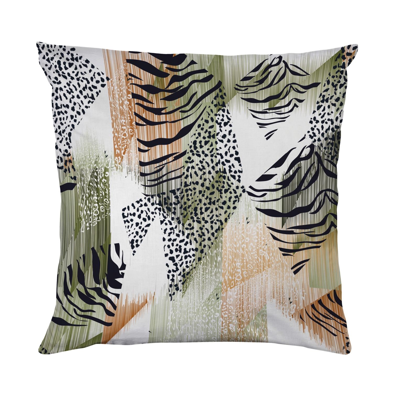 queence Dekokissen "Leopardenmuster bunt" Beidseitig bedruckte Kissenhülle, Kissen 40x40cm, inkl. Reißverschluss