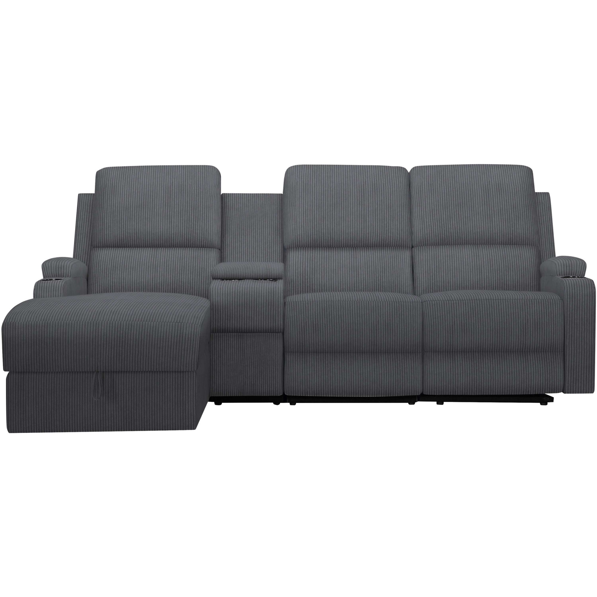 Home affaire Ecksofa "NAPORI Multimediasofa, 3er Kinosessel XXL, L-Form, Co günstig online kaufen