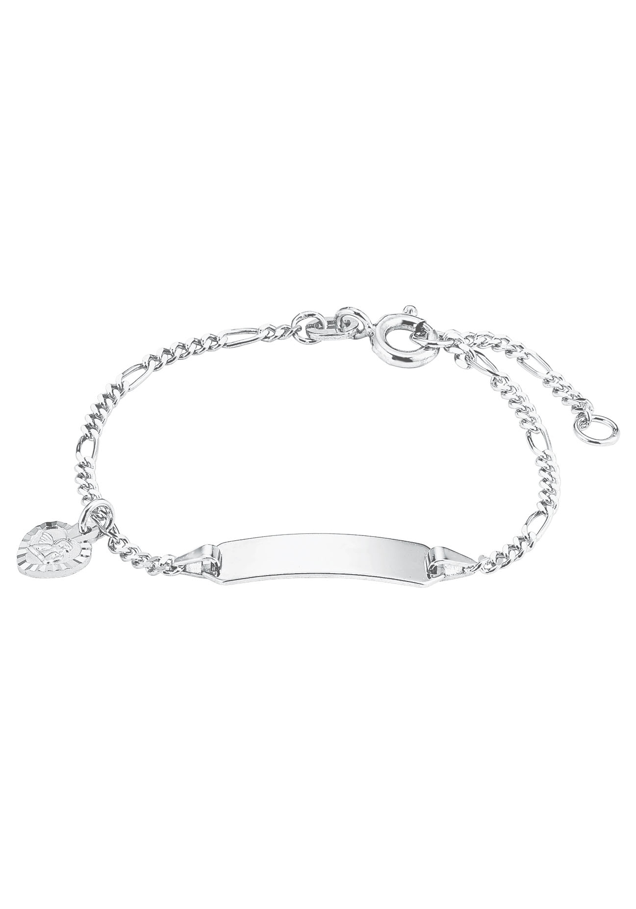 Silberarmband AMOR "Schutzengel/Herz", silber (silberfarben), Armbänder, Mädchen, 14cm, Silber 925 (Sterlingsilber), Silberarmband, Made in Germany 6