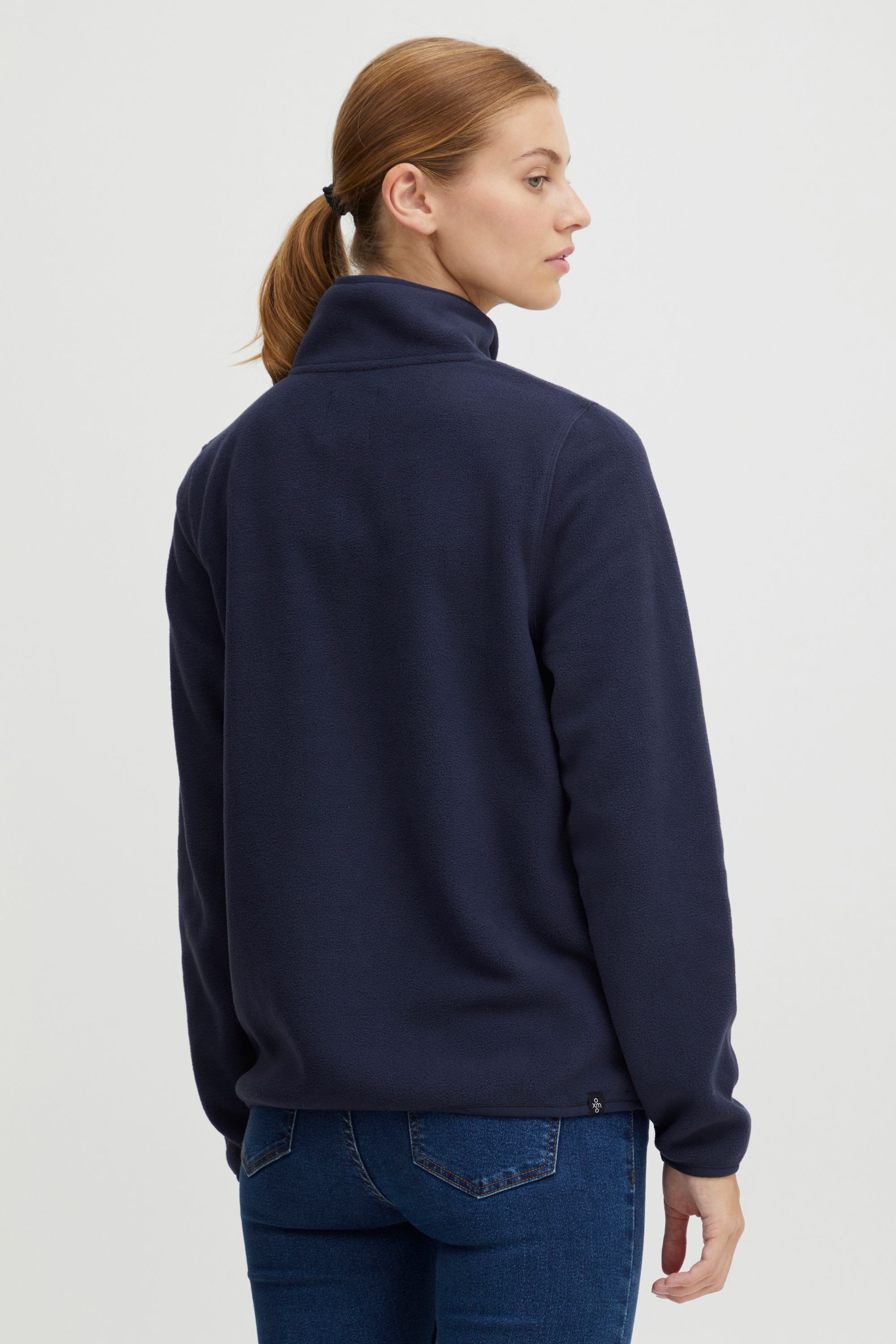 Fleecejacke OXMO "Fleecejacke OXNyfine", Damen, Gr. XL, blau (total eclipse), Obermaterial: 100% Polyester PES., Jacken Fleecejacke 3