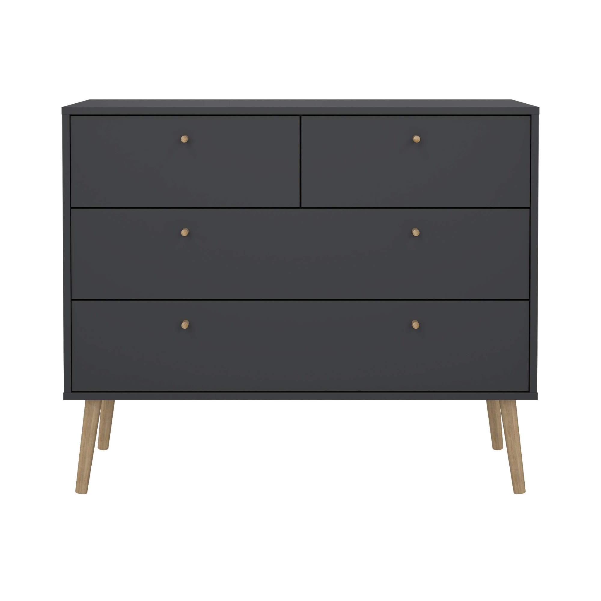 Home affaire Kommode »Bodo, Aufbewahrung, Schubladenschrank, Sideboard,«, 4 Schubladen, Beine und Griffe aus Echtholz, Breite 99 cm