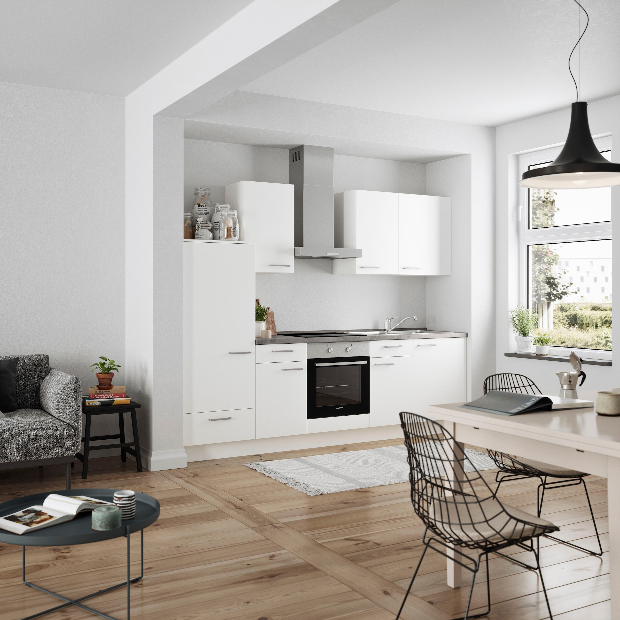 nobilia® Küchenzeile »"Touch I"«, vormontiert, Ausrichtung wählbar, Breite 270 cm, wahlw. mit E-Geräten