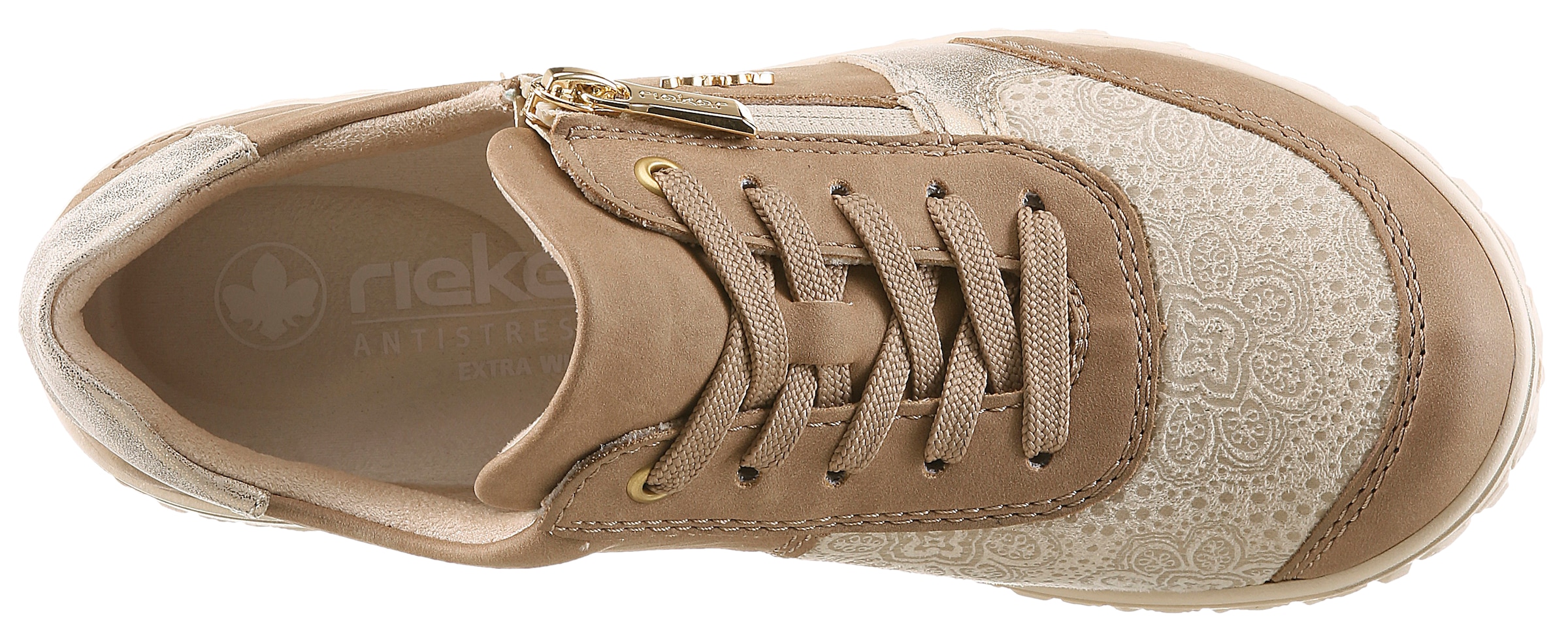 Rieker Sneaker  Schnürschuh, Halbschuh, Keilsneaker mit Reißverschluss
