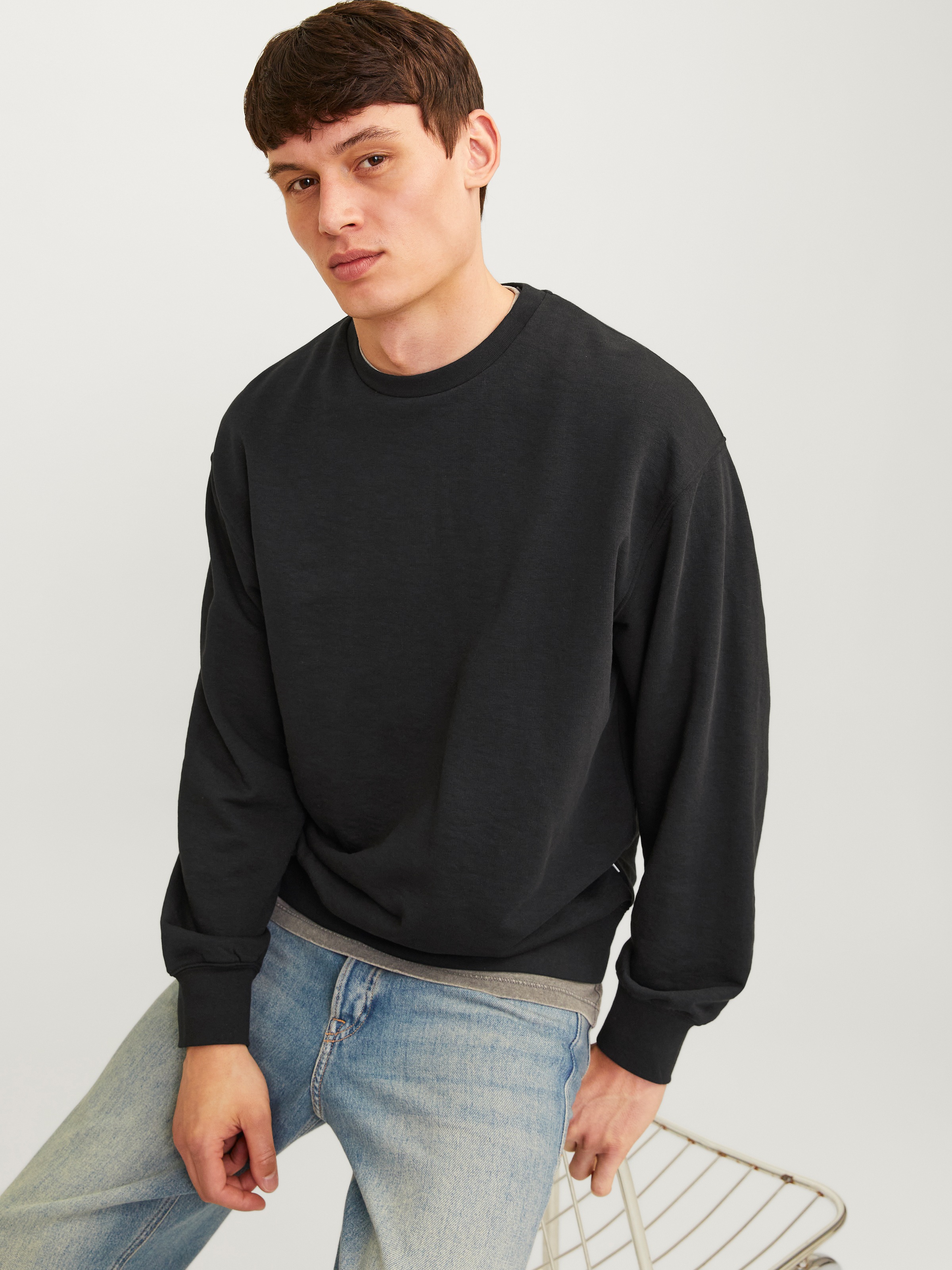 Jack & Jones Sweatshirt "JJECHARGE SWEAT CREW NECK NOOS", mit Rippbündchen günstig online kaufen