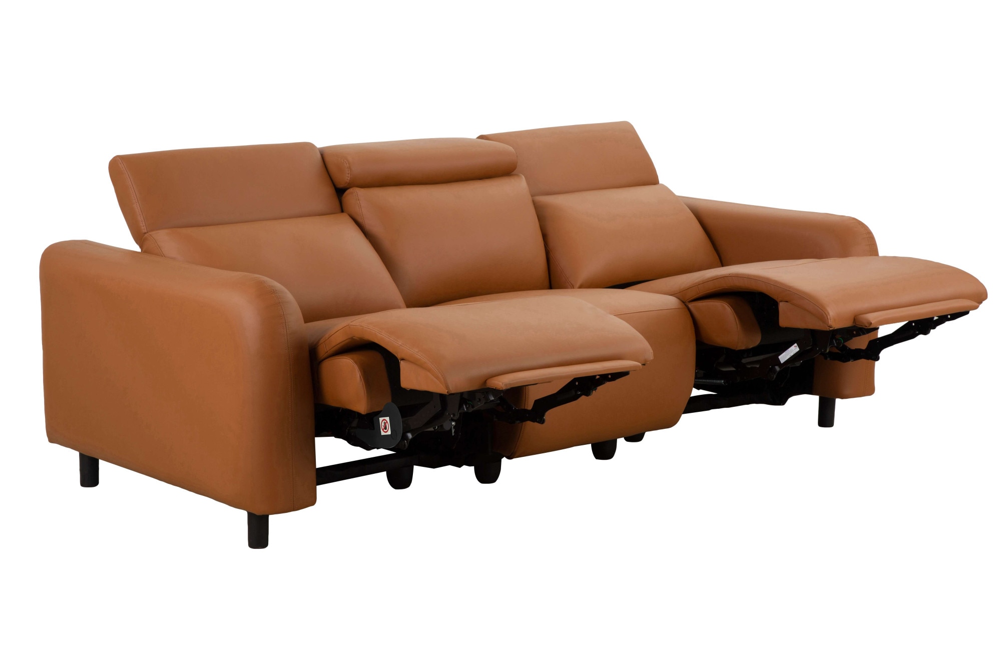 Home affaire 3-Sitzer »SKAANE Lederoptik, 229 cm, manuelle-u. elektrische Relaxfunktion«, Relax-Funktion in 2 Sitzen, Kopfteilverstellung, Federkernpolsterung