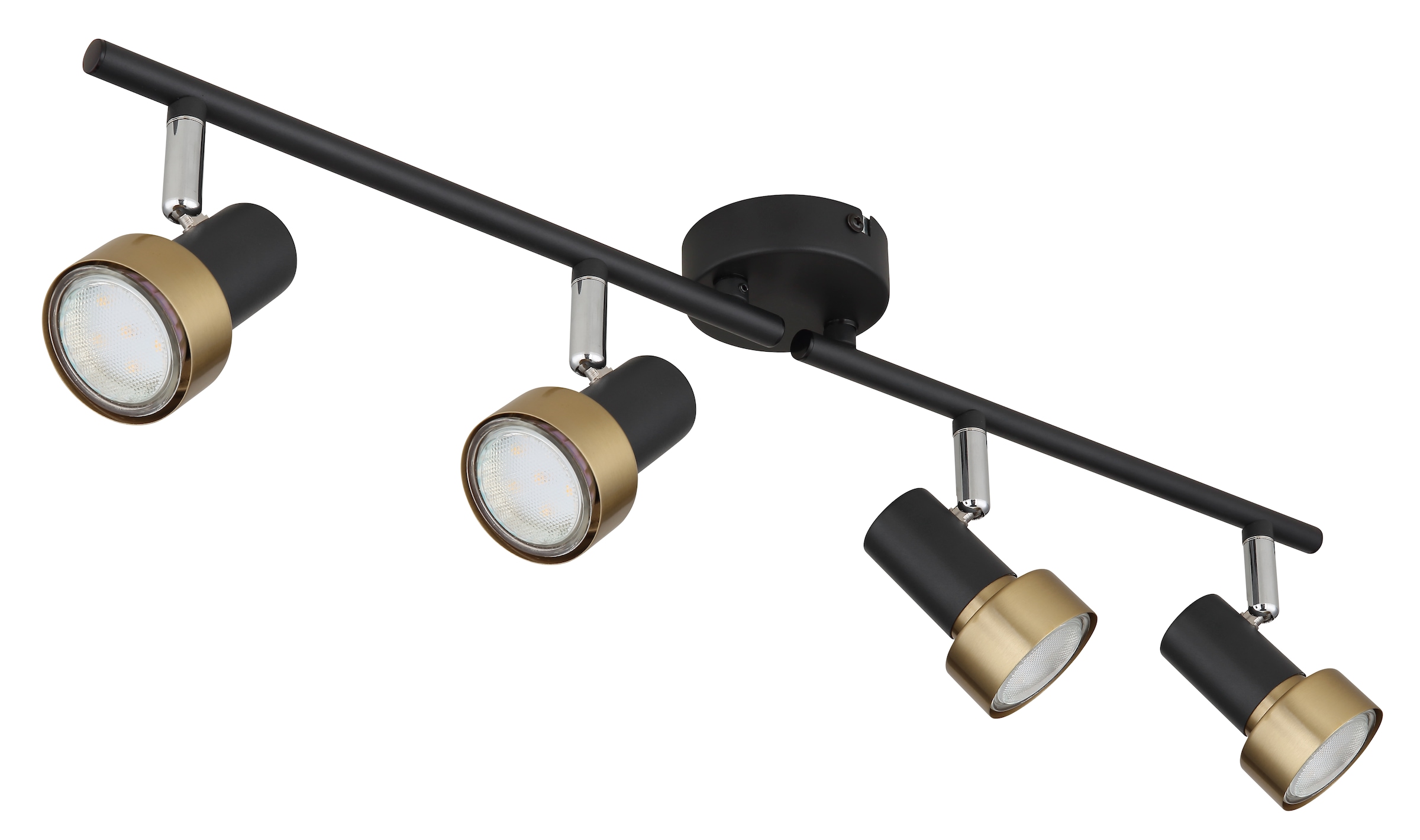 GLOBO LIGHTING Deckenstrahler »MASON«, Leuchtmittel GU10 | ohne Leuchtmittel, Deckenspot/schwarz/antik/goldfarben/Dreh-/Schwenkbar/Flur