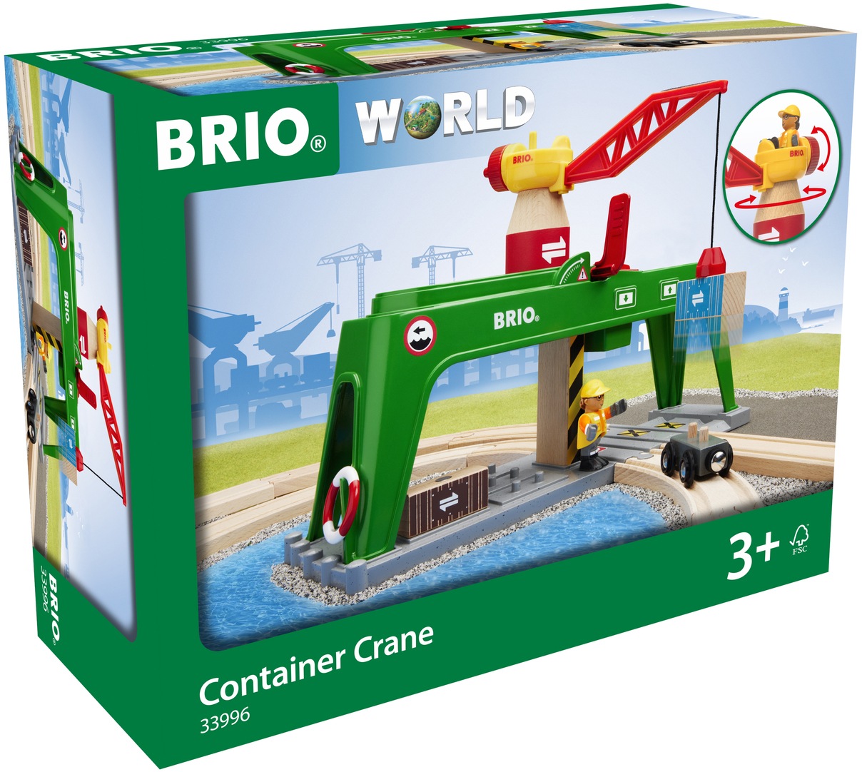BRIO® Spielzeugeisenbahn-Erweiterung »BRIO® WORLD, Bahn Verlade-Terminal«, FSC® - schützt Wald - weltweit