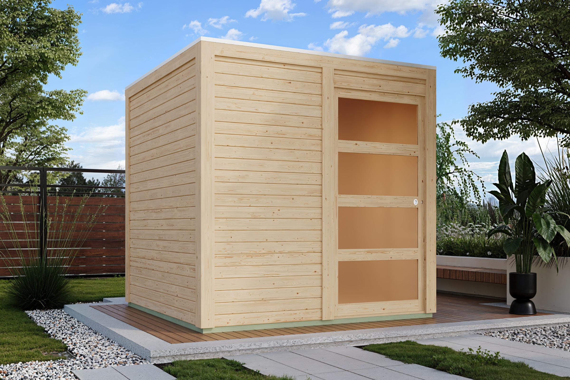 KONIFERA Gartenhaus »Cubus 1«