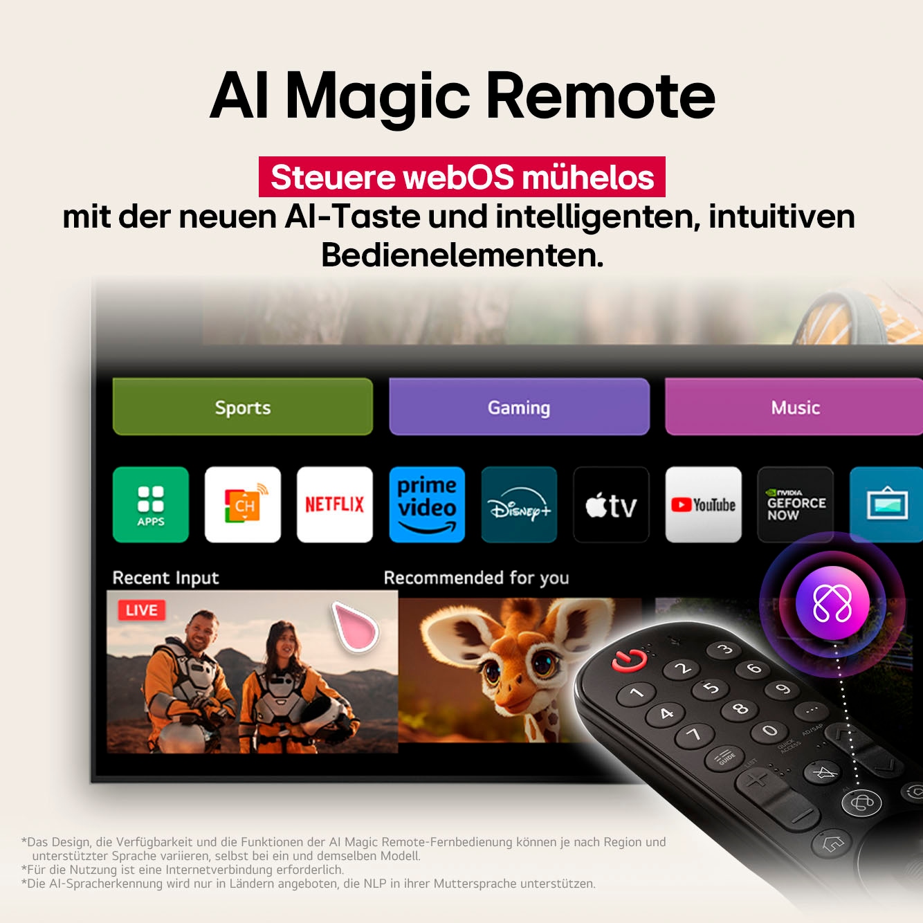 LG OLED-Fernseher »OLED42C5ELB«, 4K Ultra HD, Smart-TV