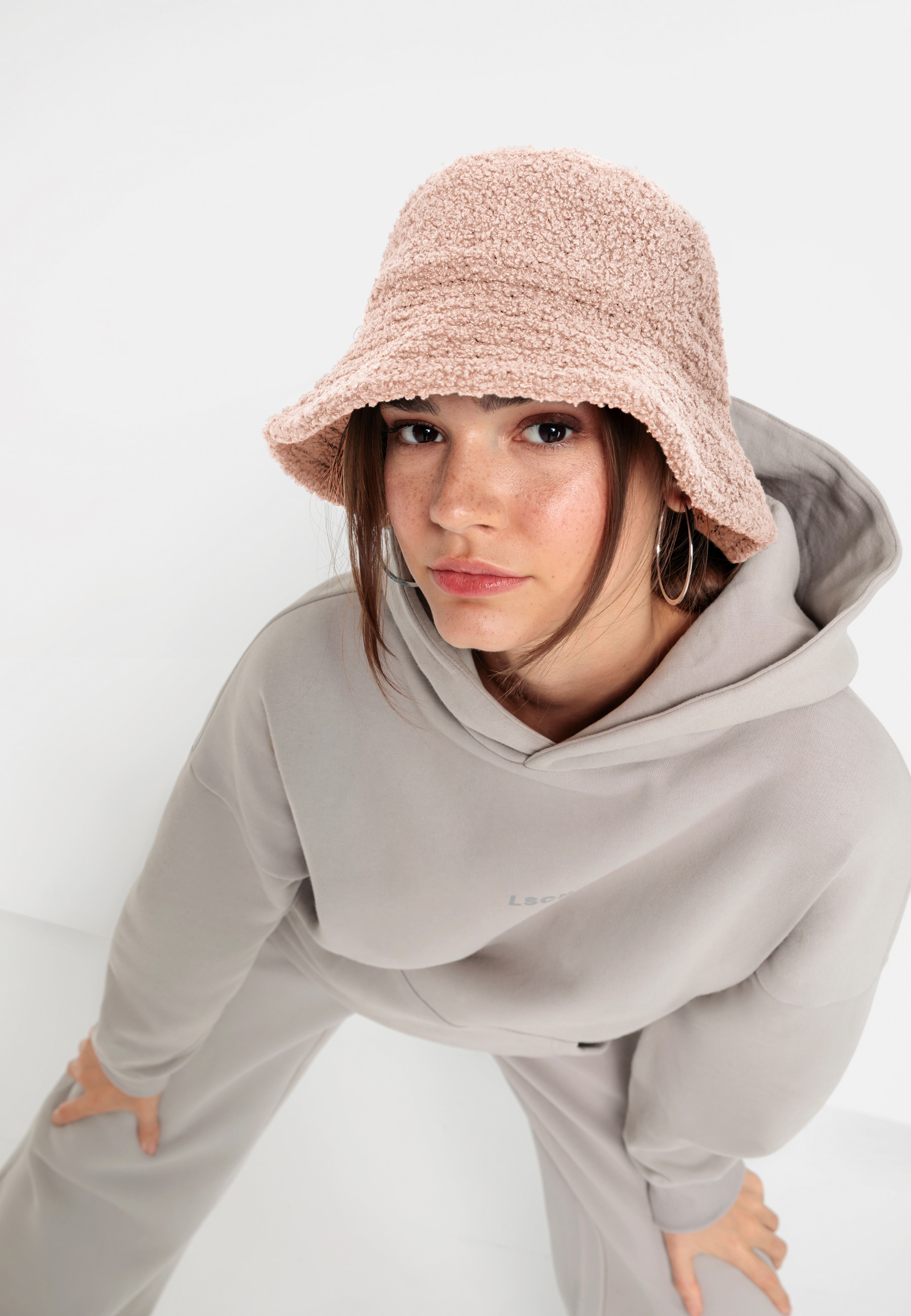LSCN by LASCANA Fischerhut, Outdoorhut Bucket Hat aus Teddy