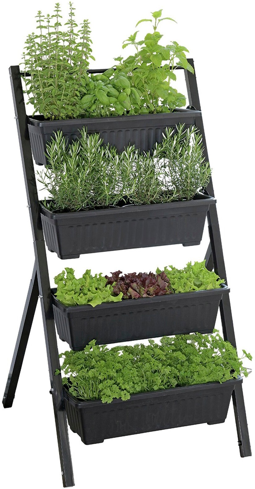 Maximex Hochbeet »Vertikales Hochbeet 4 Etagen« vertikales Hochbeet für Balkon & Terrasse, herausnehmbare Pflanzkästen