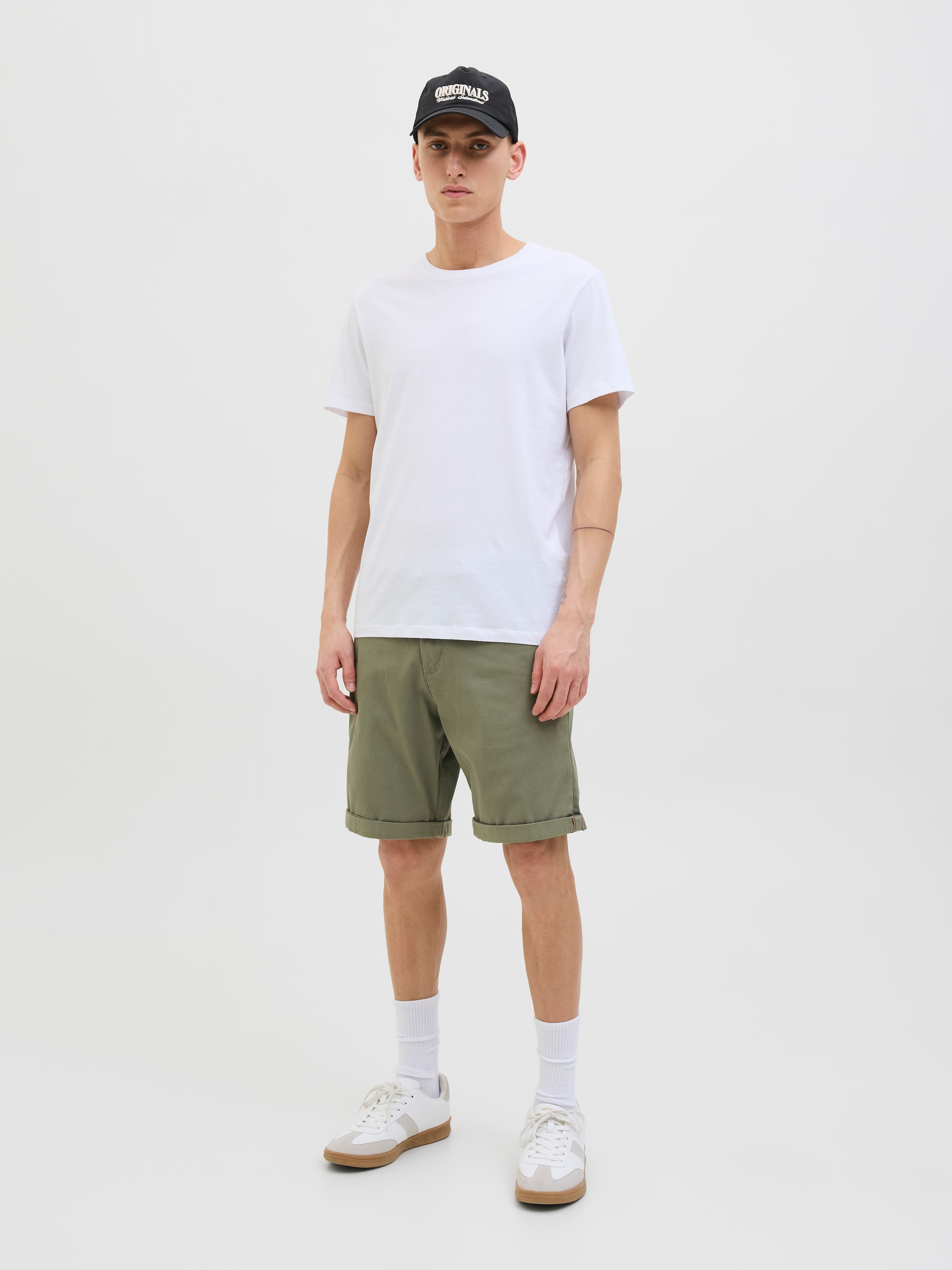 Jack & Jones Chinoshorts »JPSTBOWIE JJSHORTS S«, mit Aufschlag