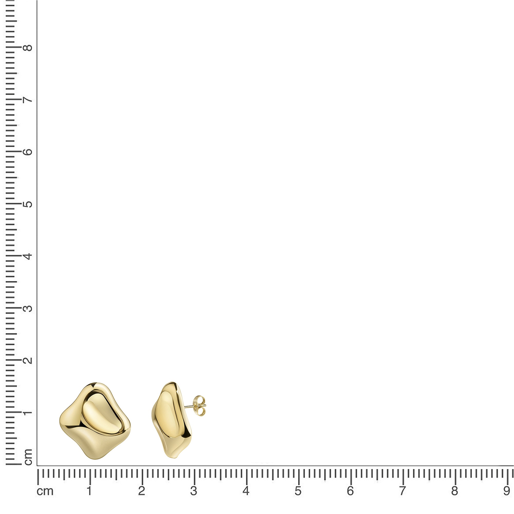 Zeeme Paar Ohrstecker "Edelstahl/PVD gelb" günstig online kaufen
