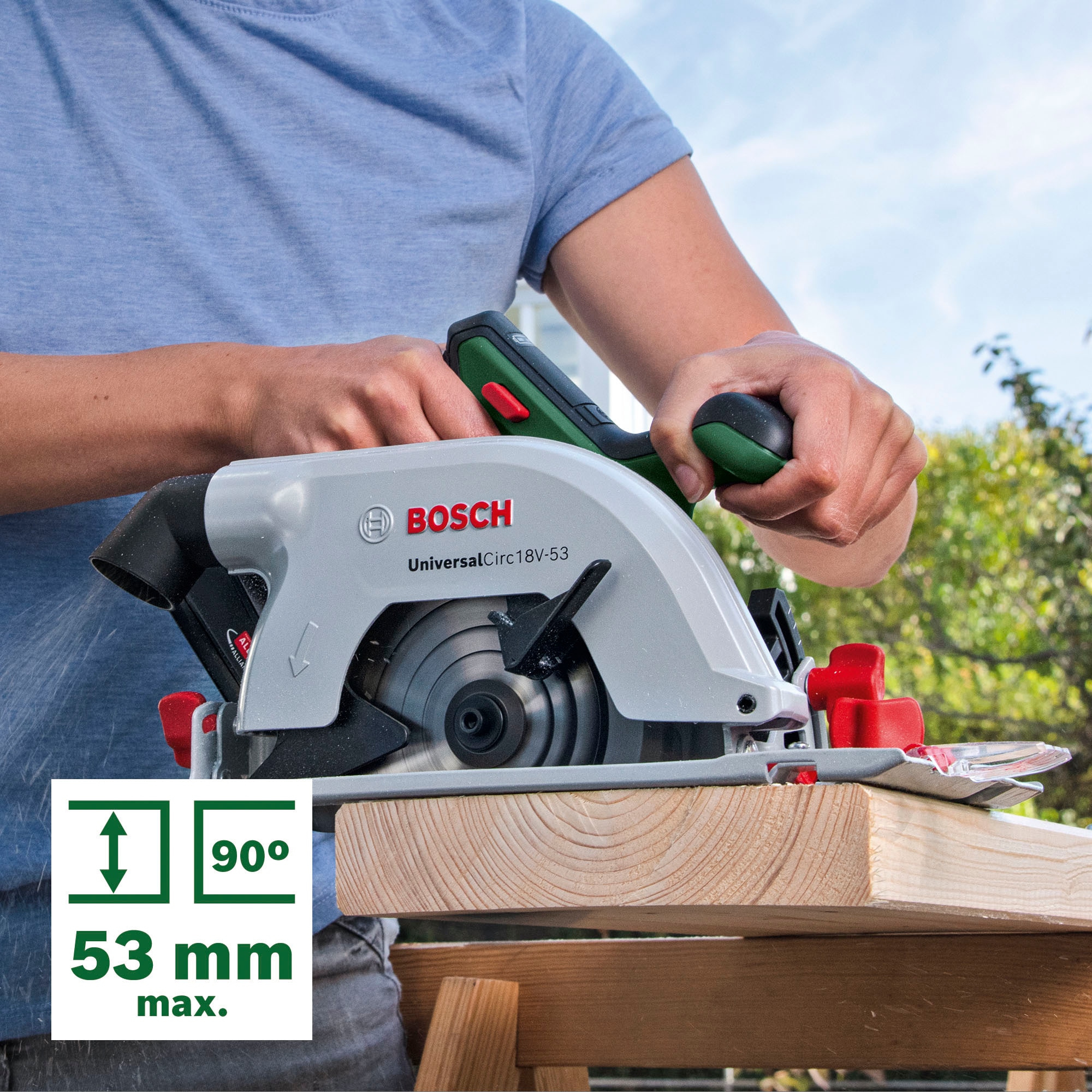 Bosch Home & Garden Akku-Handkreissäge »UniversalCirc 18V-53 - solo«, ohne Akku und Ladegerät