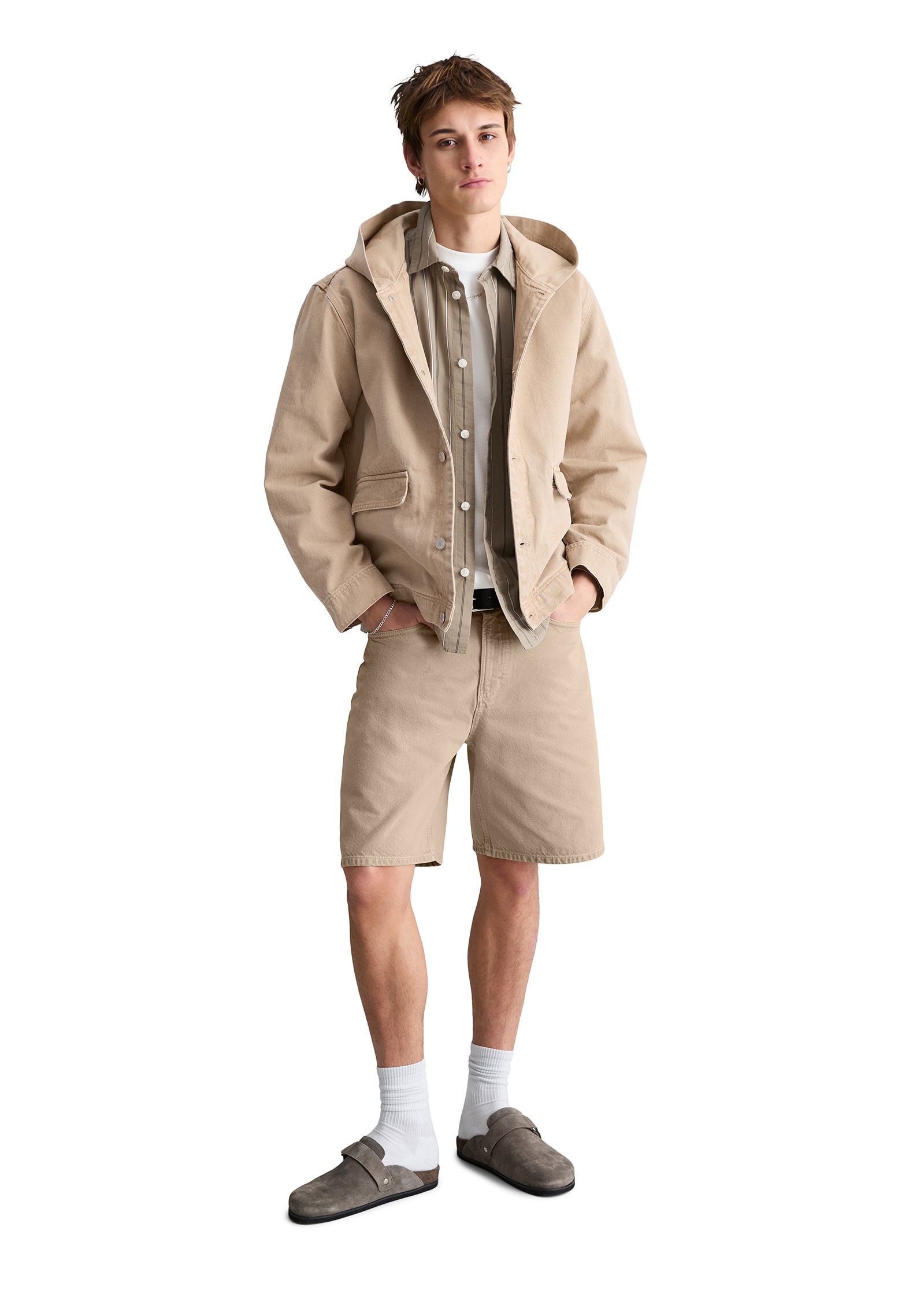 Marc O'Polo DENIM Jeansjacke »aus robustem Bio-Baumwoll-Denim« ohne Kapuze