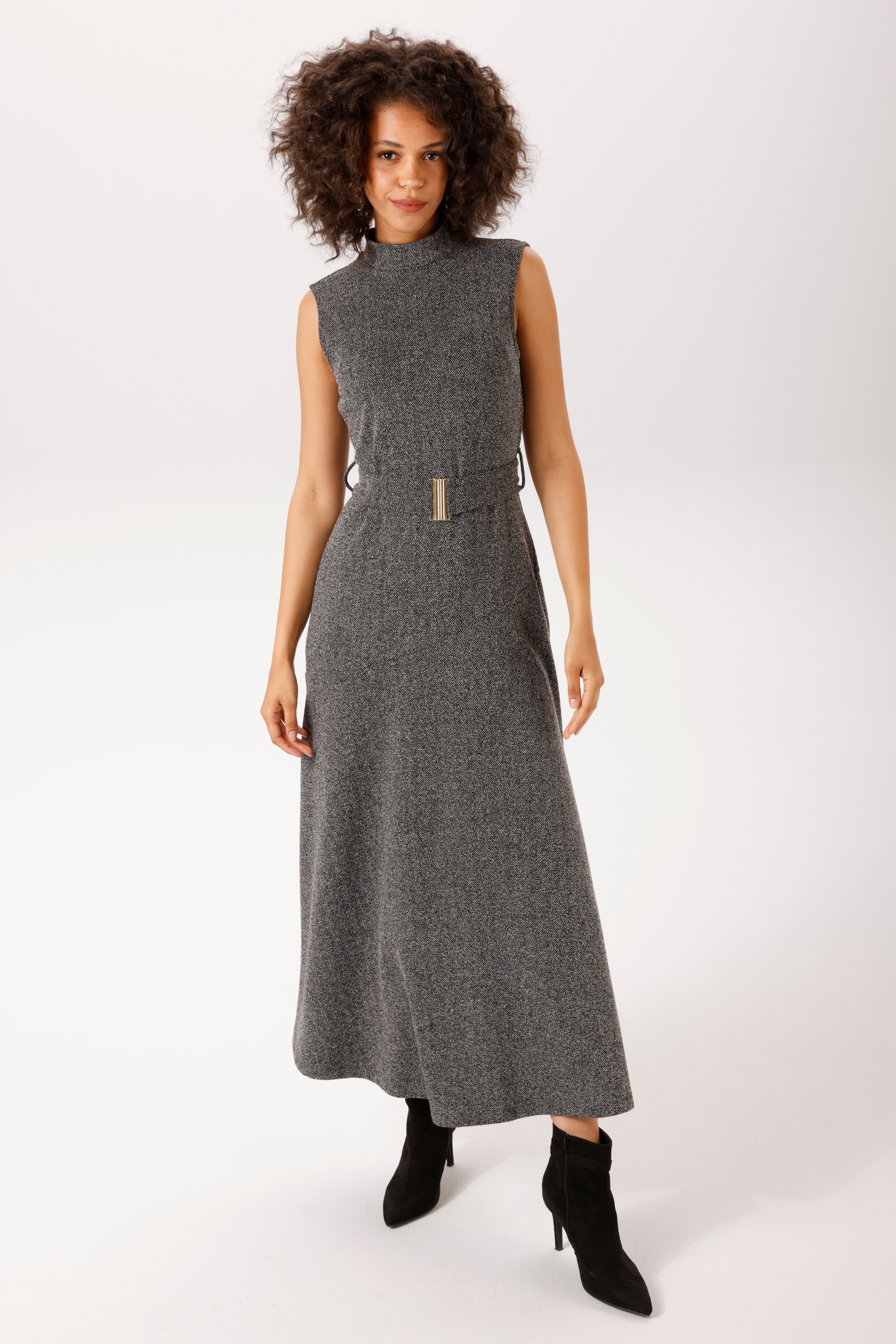 Aniston CASUAL Maxikleid mit breiten, abnehmbaren Gürtel - NEUE KOLLEKTION