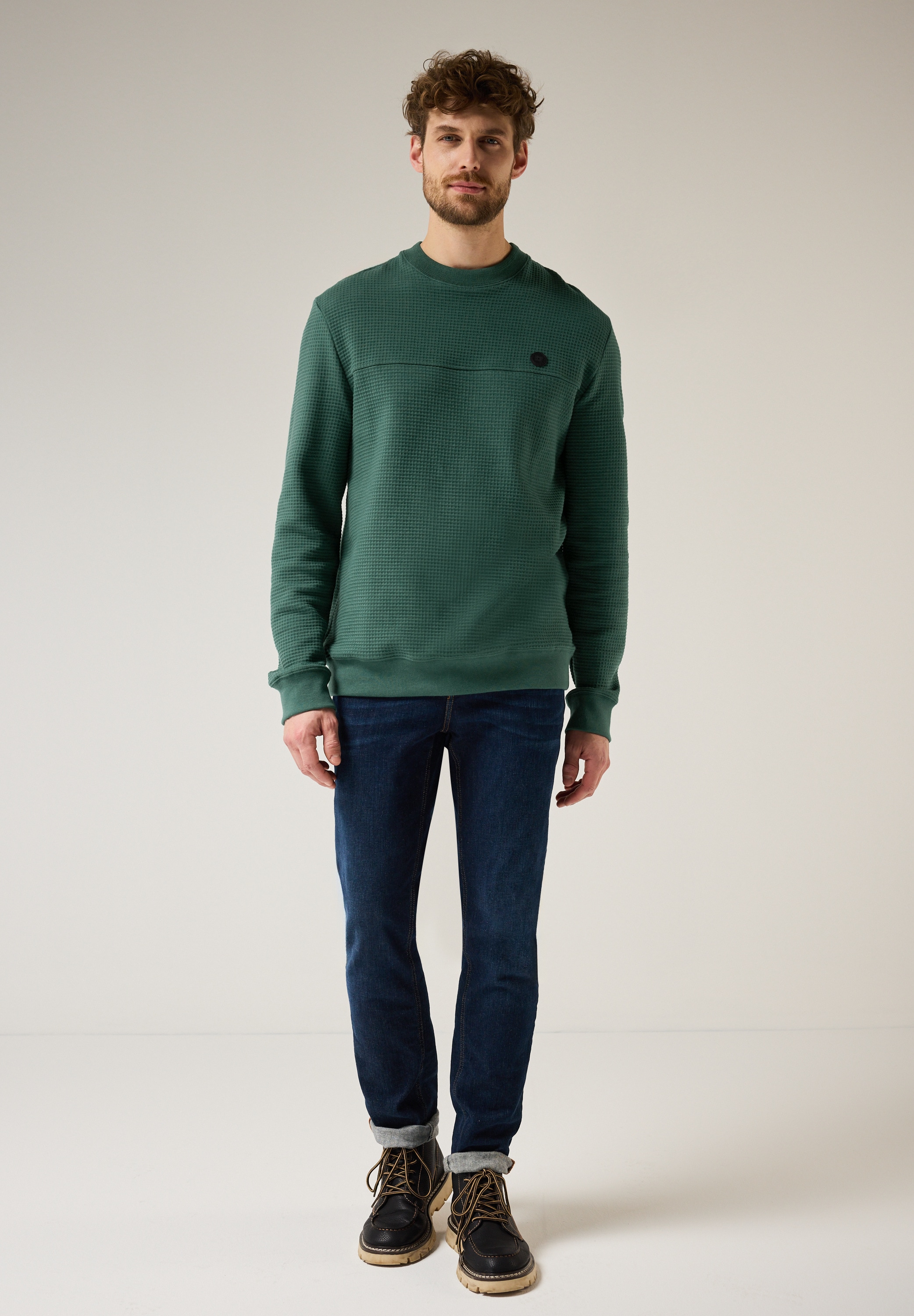 STREET ONE MEN Sweatshirt, mit Struktur