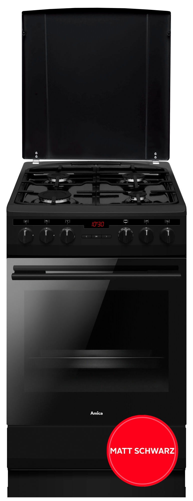 Amica Gas-Standherd »SHEG 904 000 SM« Steam Clean Komfortables Kochen und Backen mit bequemer Handhabung