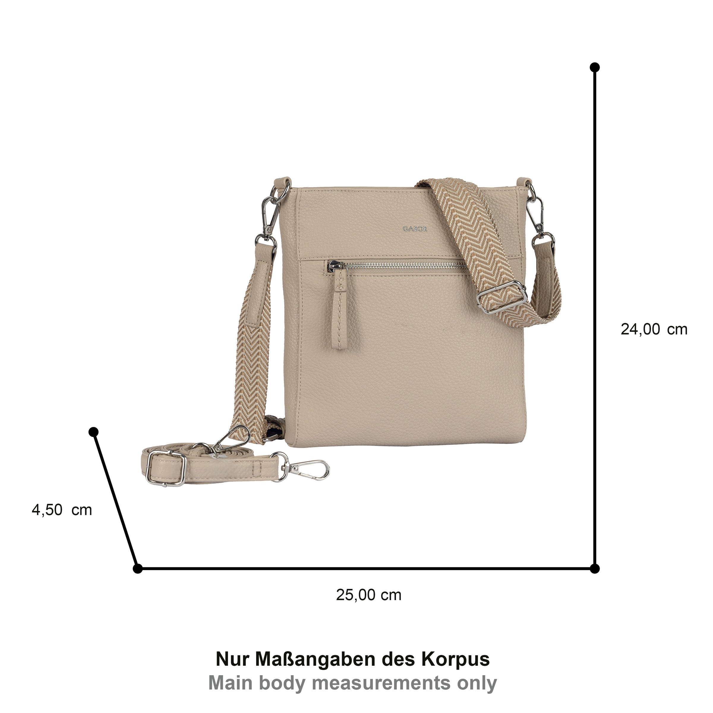 Gabor Umhängetasche "Silena" hochwertig gewebte Gurtband und ein filigranes günstig online kaufen